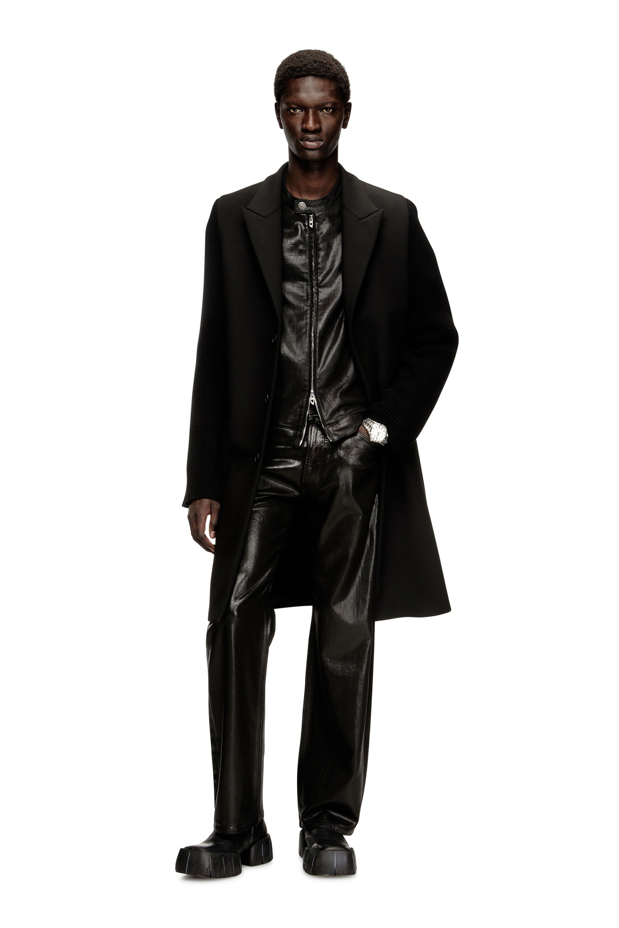 Diesel - W-YARD, Male's コート in ブラック - 1