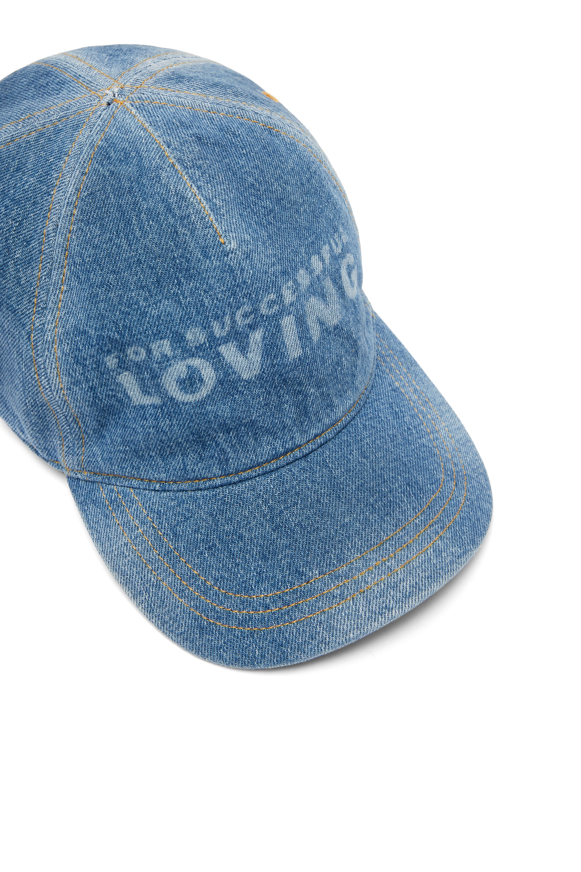 Diesel - PR-CAP-CHITIN, Unisex's Denim baseball cap with For Successful Loving logo in ミディアムブルー - 3