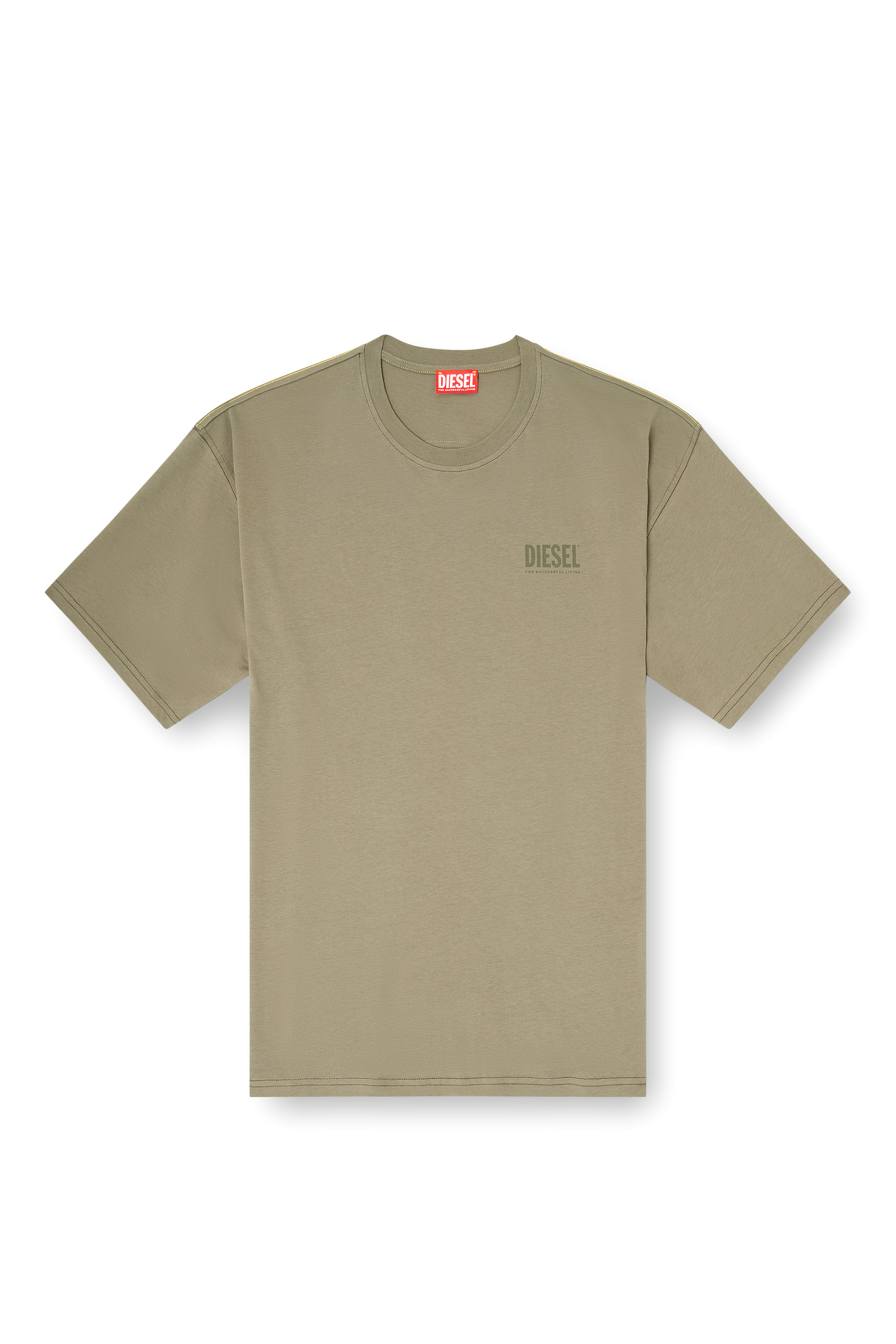 Diesel - T-BOXT-V8, Male's Relaxed T-shirt with back camo print in ミリタリーグリーン - 2