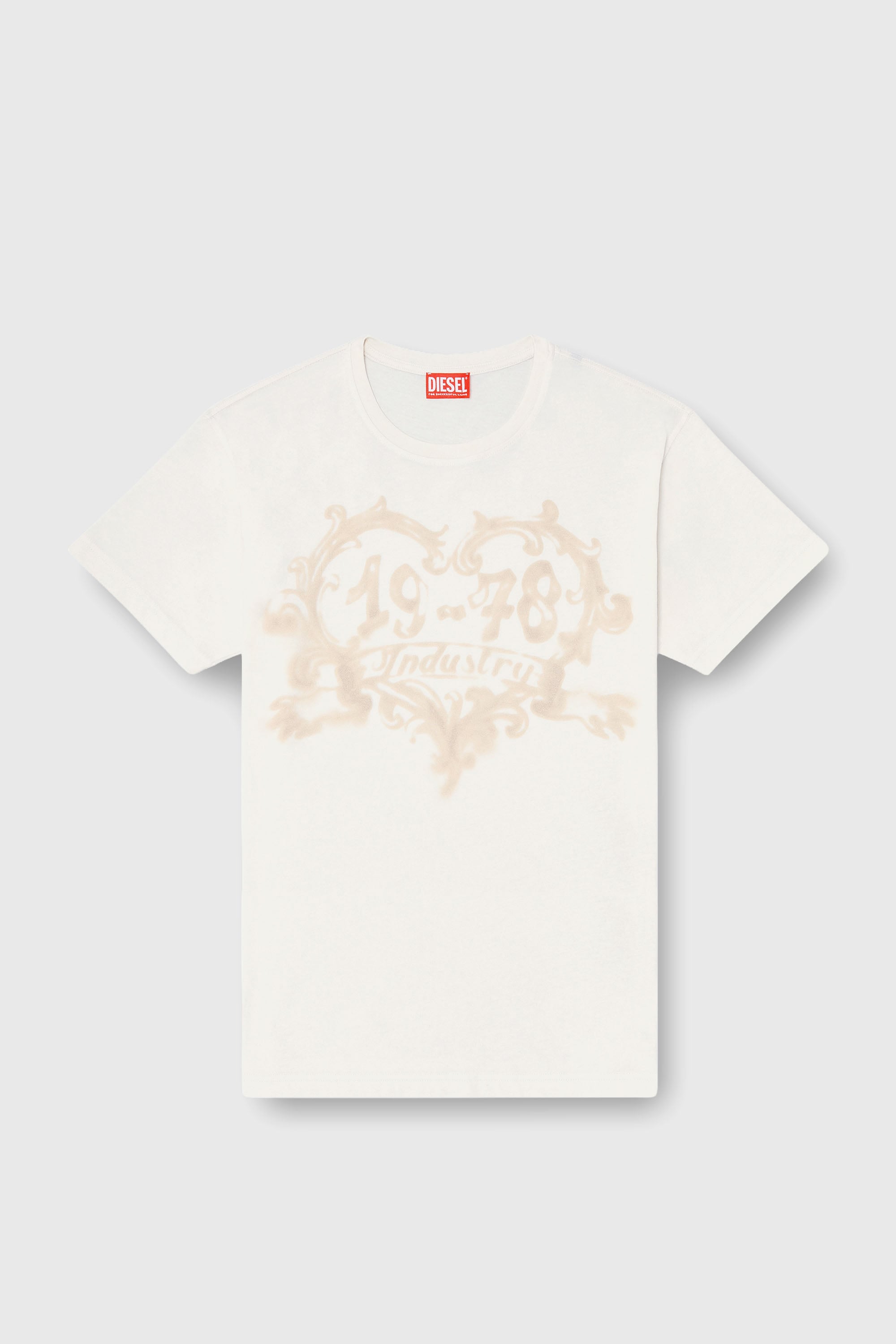 Diesel - T-NORMY-AA4, Female's Tシャツ in ホワイト/ピンク - 2
