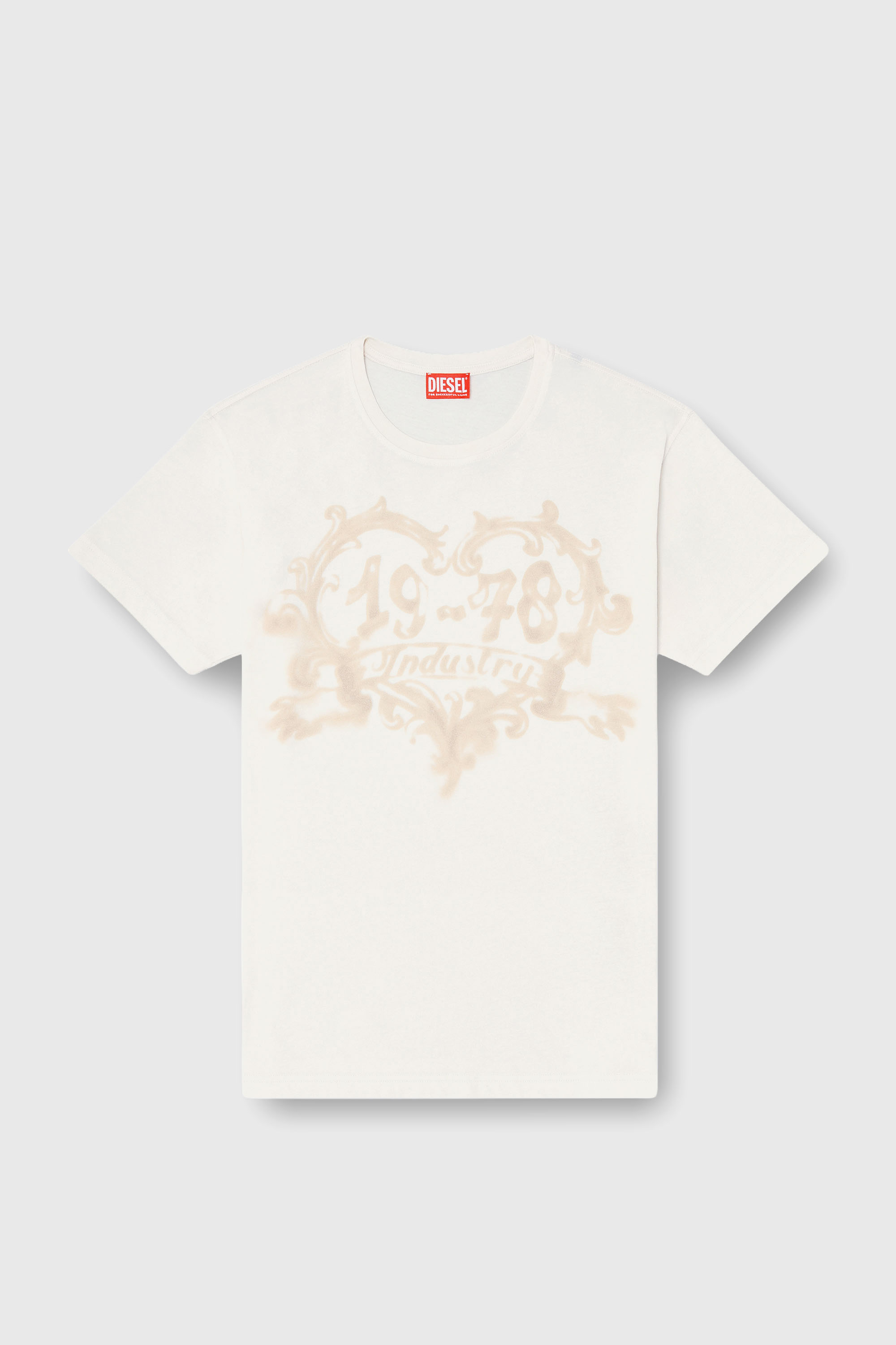 Diesel - T-NORMY-AA4, Female's Tシャツ in ホワイト/ピンク - 2