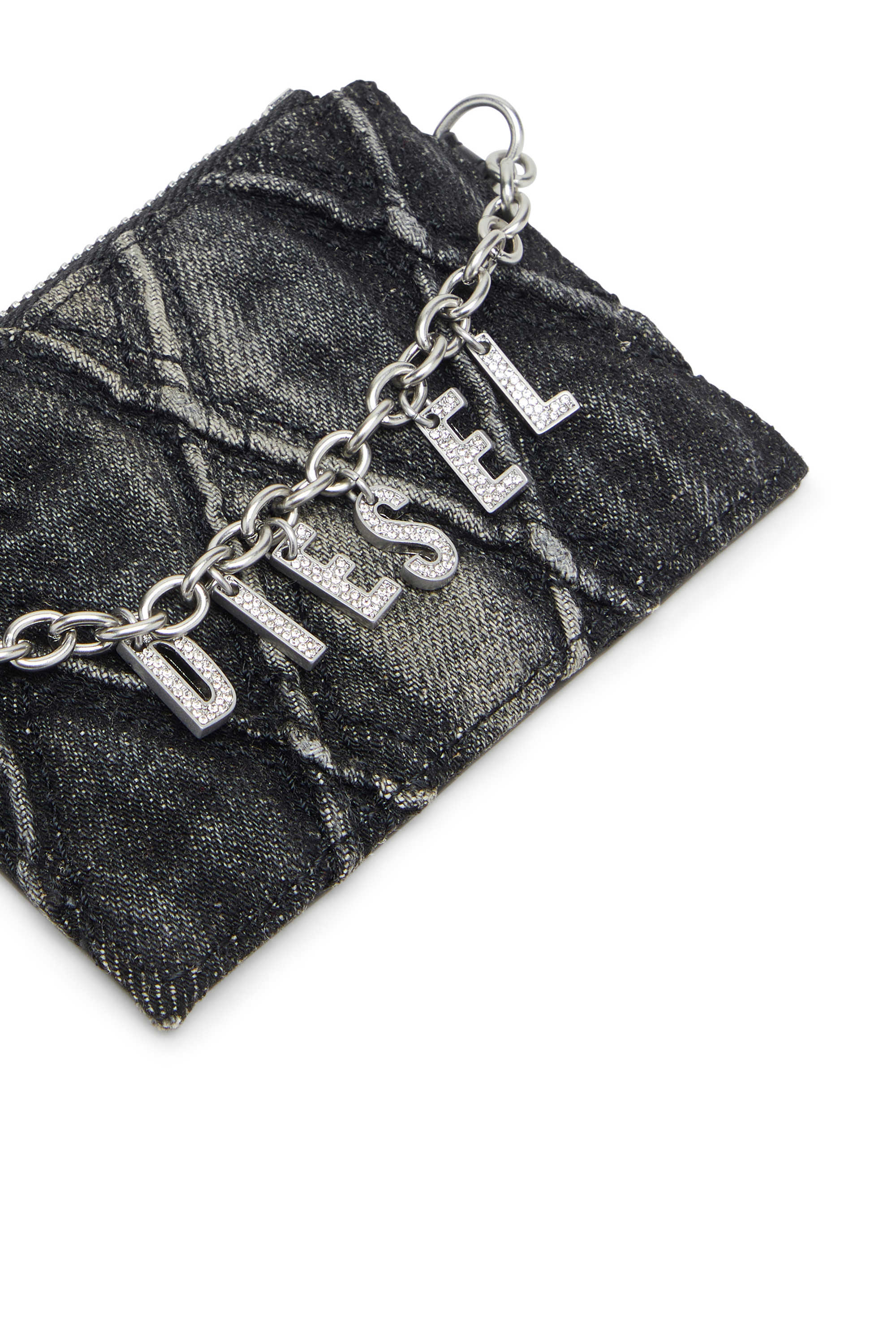 Diesel - CARD HOLDER WITH CHAIN, Female's カードホルダー in ダークグレー - 4
