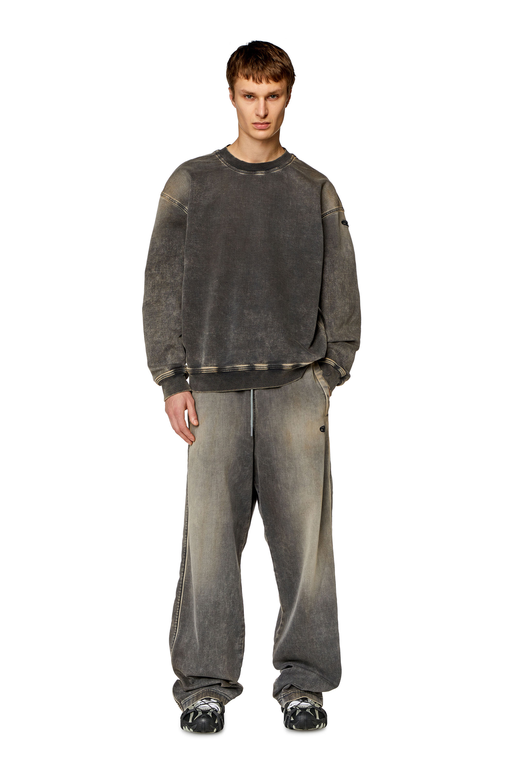 D-KRIB TRACK Sweatshirt in Track Denim｜ブラック｜メンズ｜DIESEL