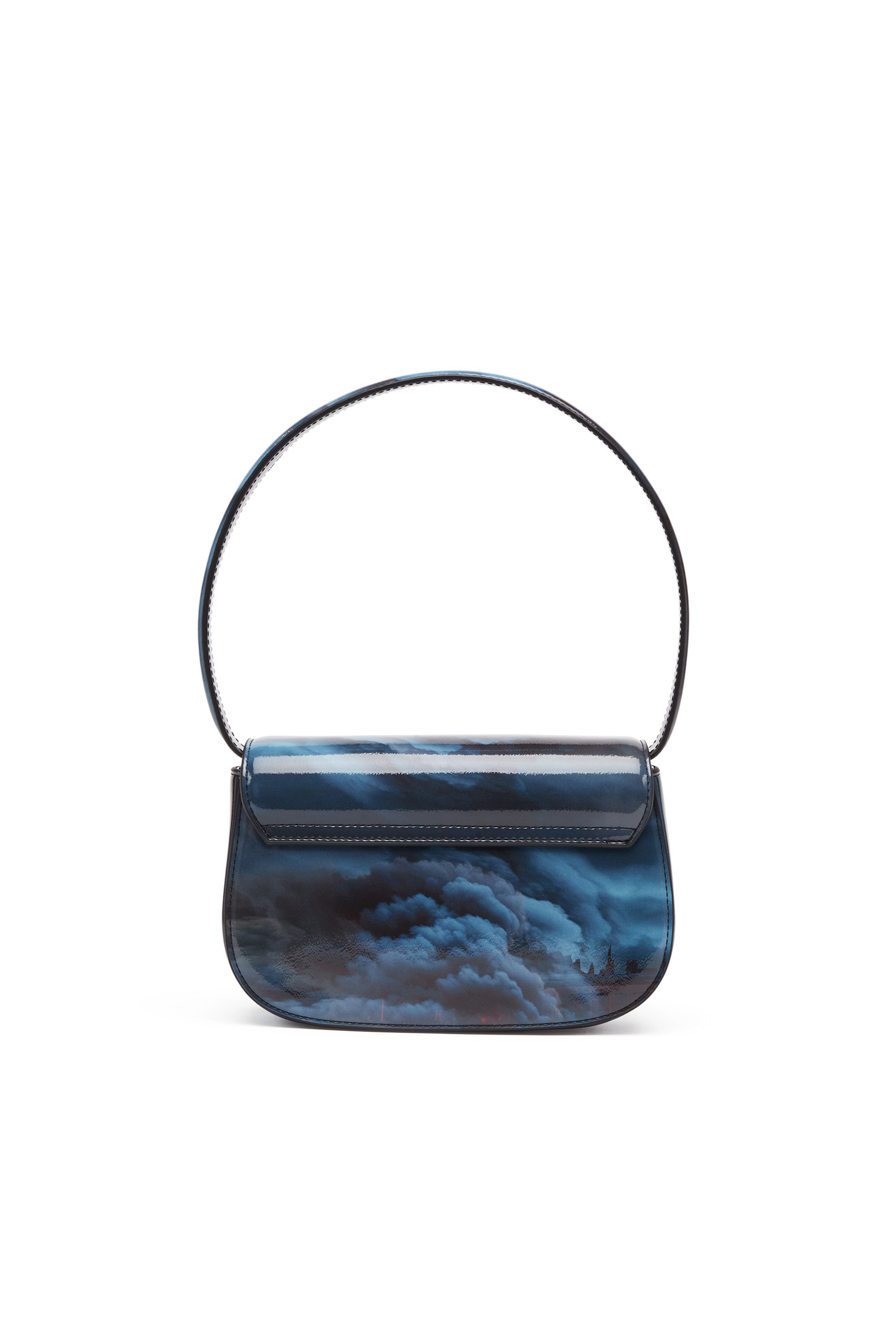 Diesel - 1DR, Female's 1DR-Iconic shoulder bag with fire print in ブルー/レッド - 2