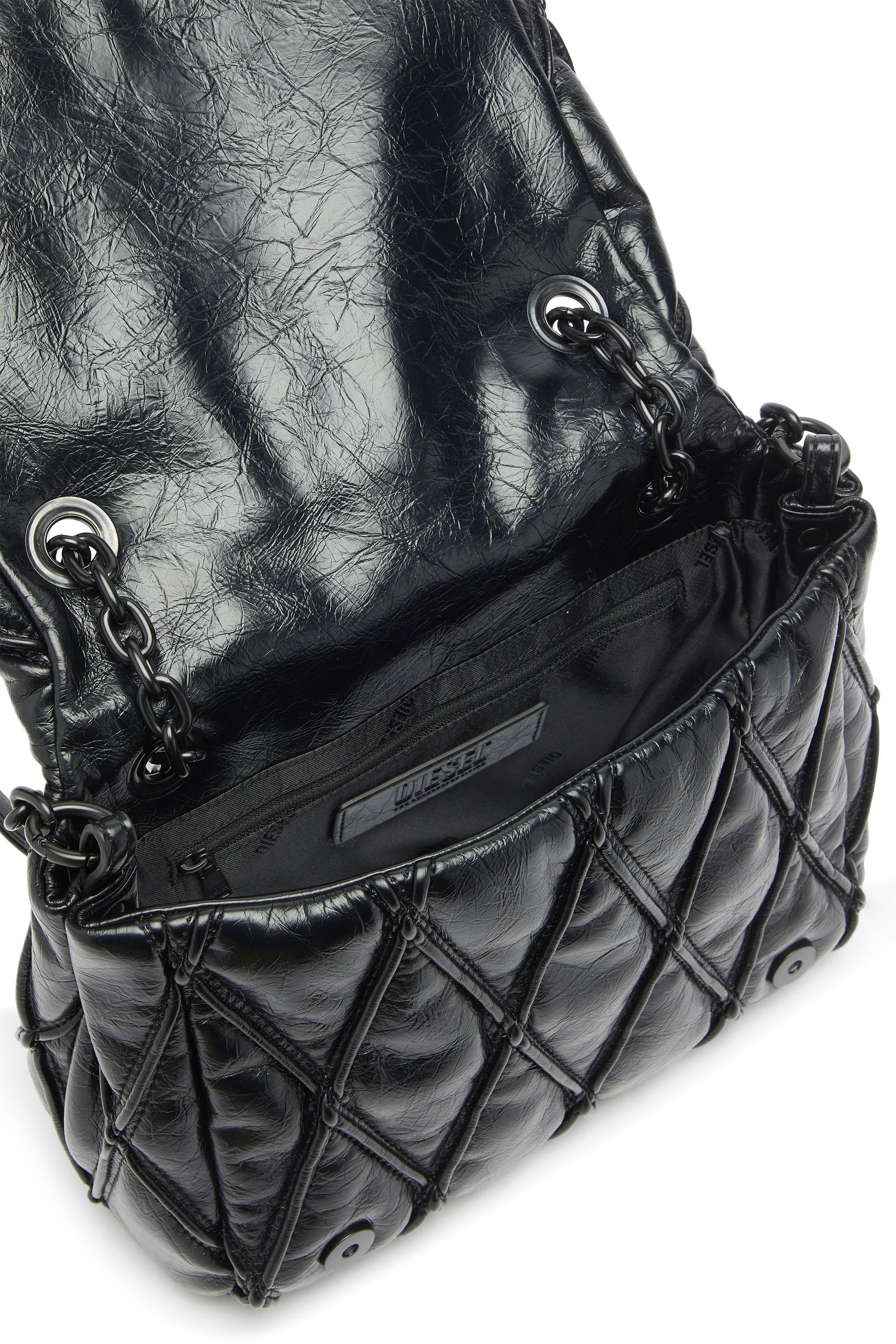 Diesel - CHARM-D SHOULDER M, Female's ショルダーバッグ M in ブラック - 3