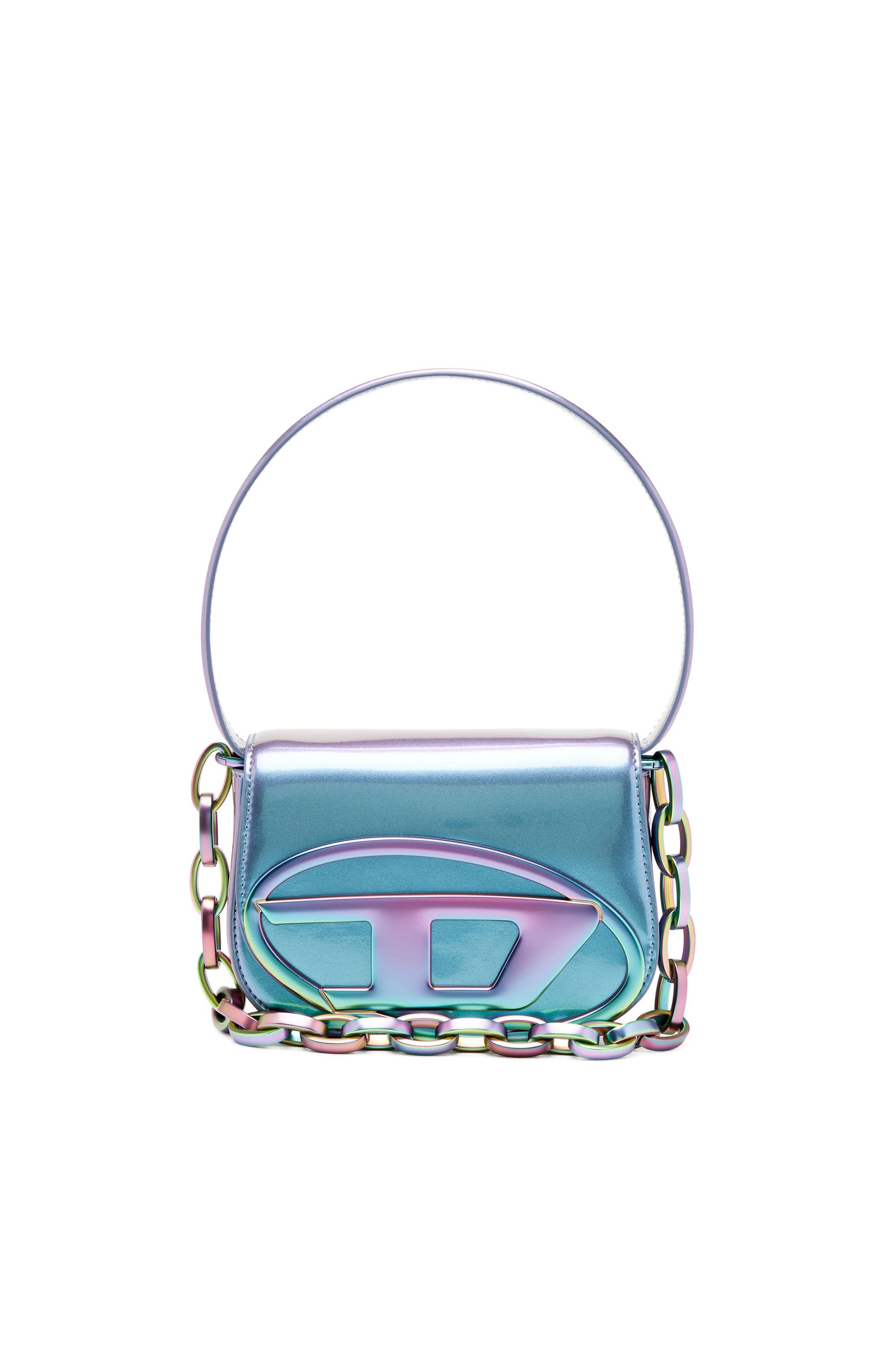 Diesel - 1DR, Female's 1DR-Iconic shoulder bag with iridescent effect in アジュール - 1