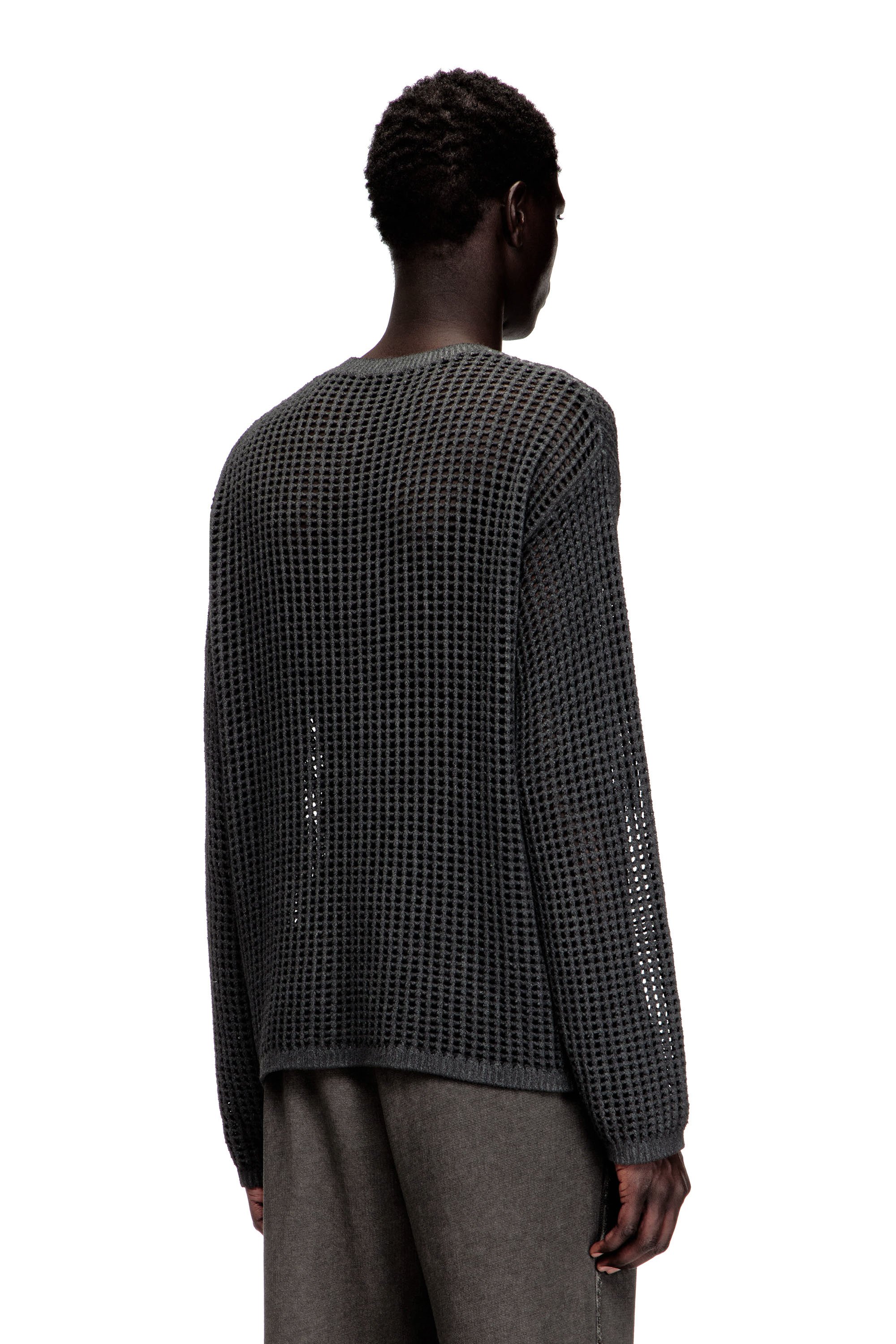 Diesel - K-ROCH, Male's プルオーバーニット in ダークグレー - 4