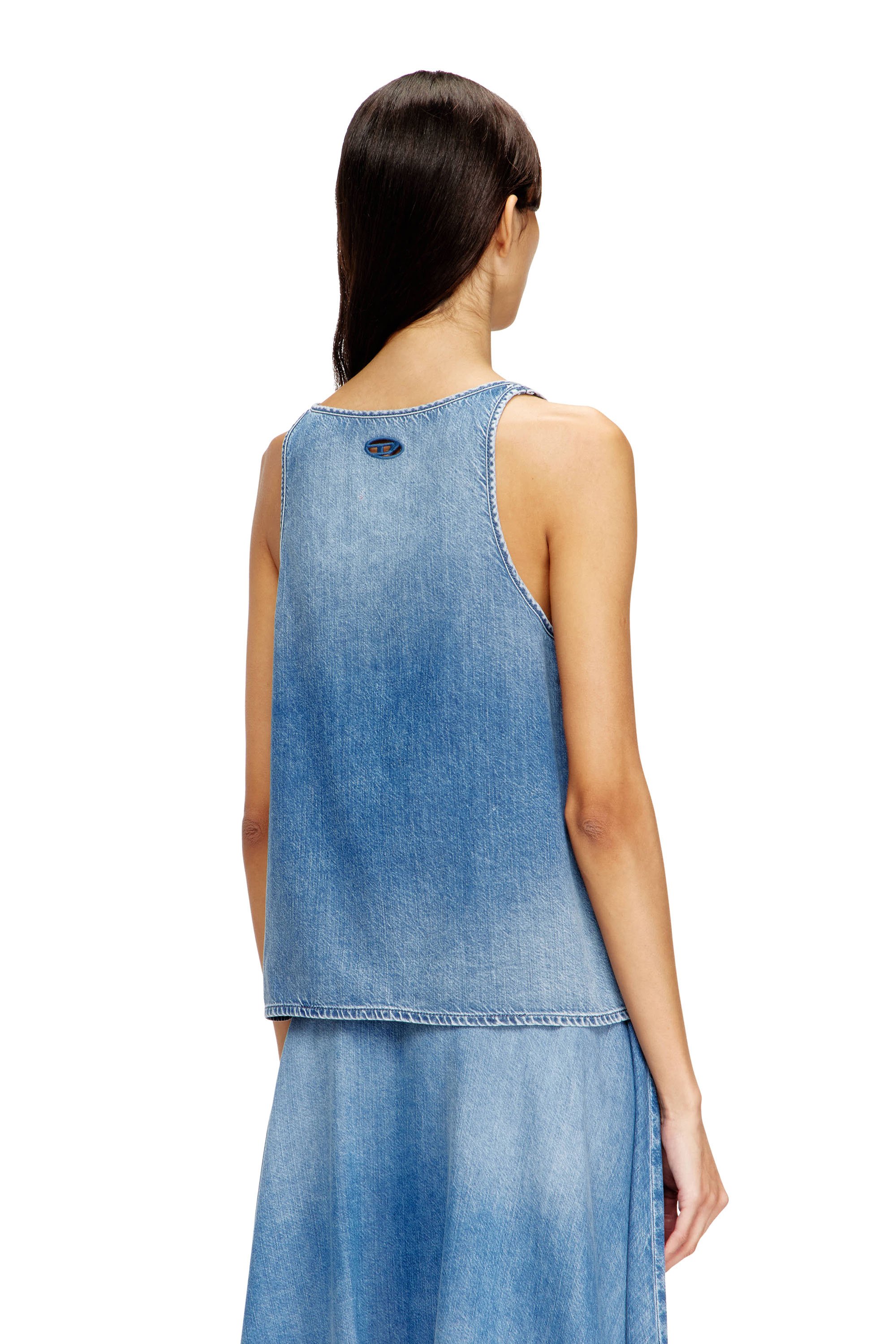 Diesel - DE-MISY-S, Female's デニムトップ in ライトブルー - 3