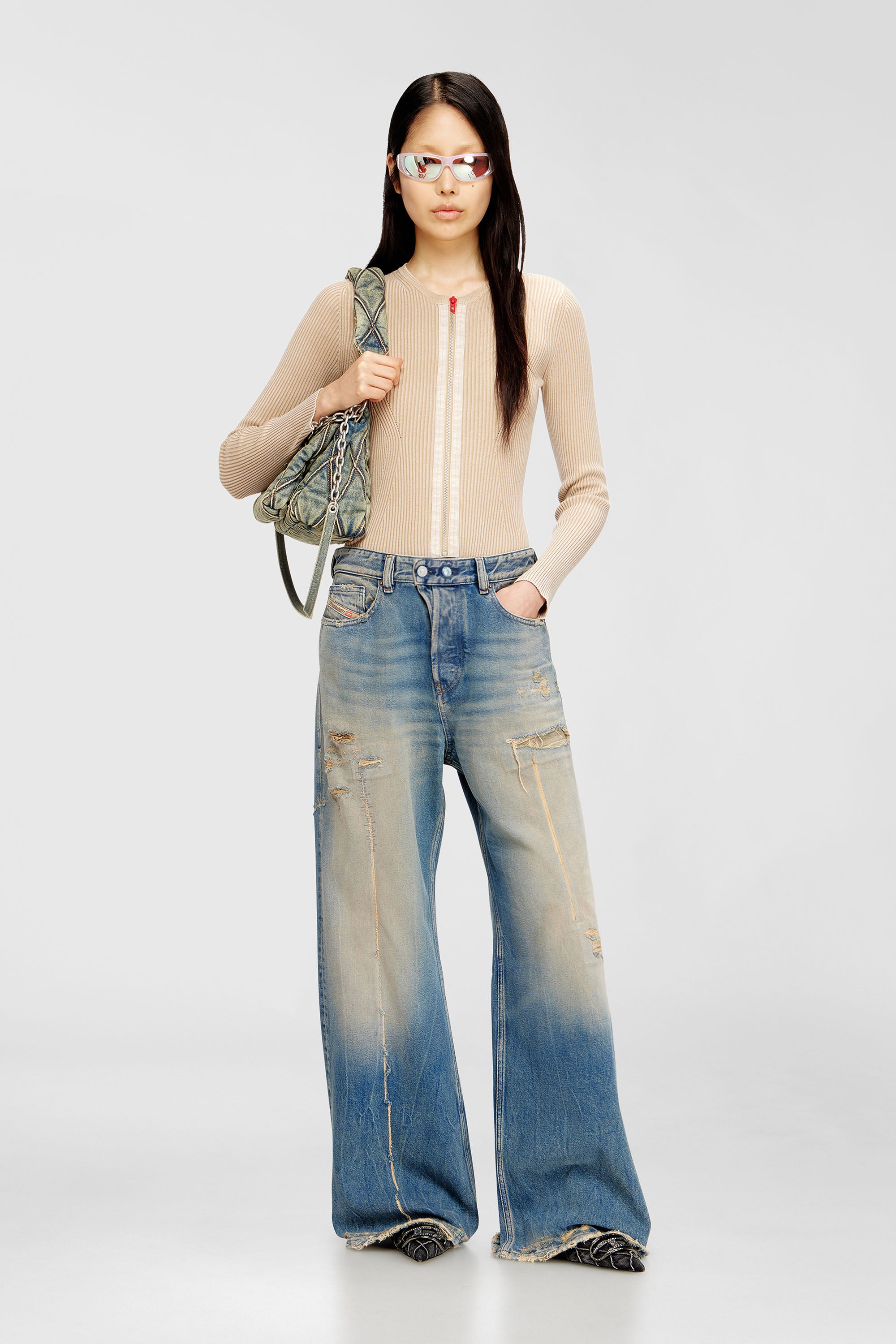 Diesel - Female's Relaxed Jeans 1996 D-Sire 09N29, ミディアムブルー - 1