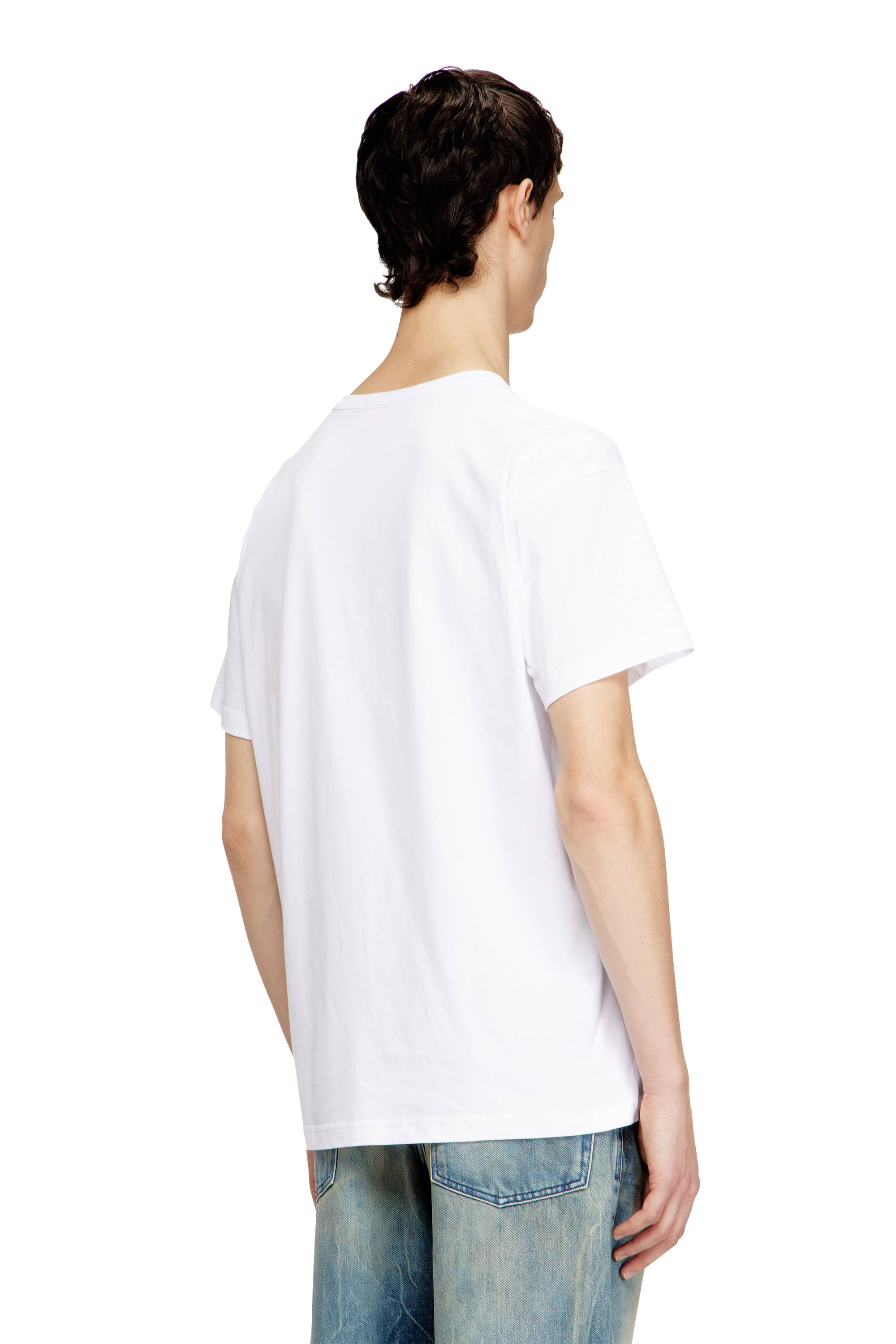 Diesel - T-NORM-FROG, Male's T-shirt with frog and logo print in ホワイト - 4