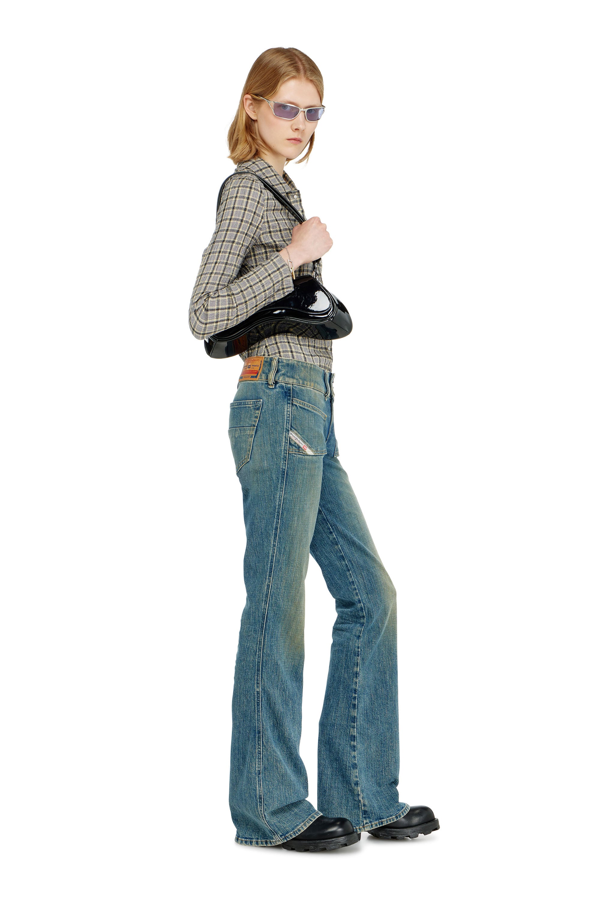 Diesel - Female's Bootcut Jeans D-Hush 007EJ, ミディアムブルー - 2