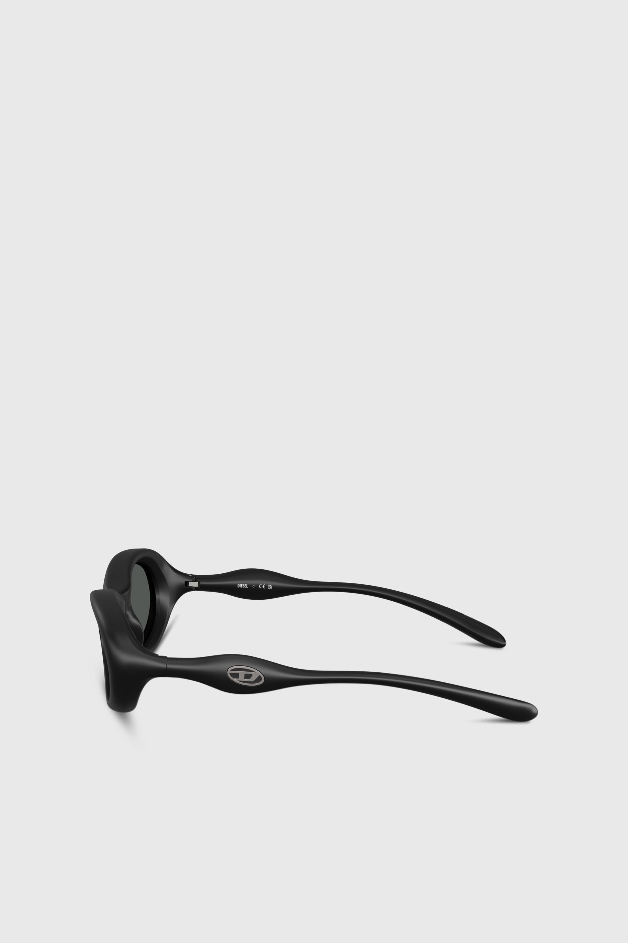 Diesel - 0DL3011U, Unisex's Oval sunglasses in ブラック - 2