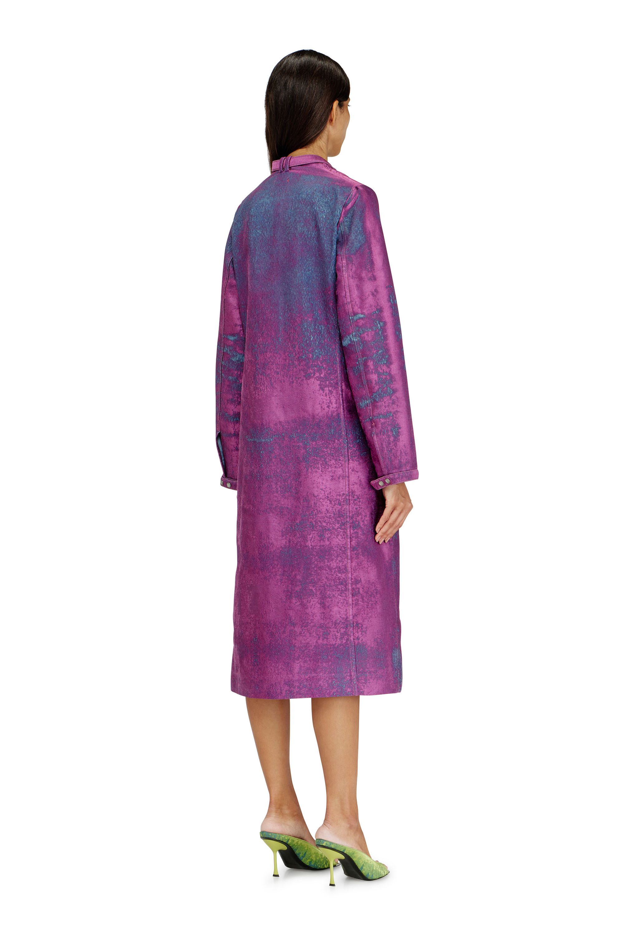 Diesel - DE-DELGAR-FSI, Female's Coat in coloured satin denim in バイオレット - 5