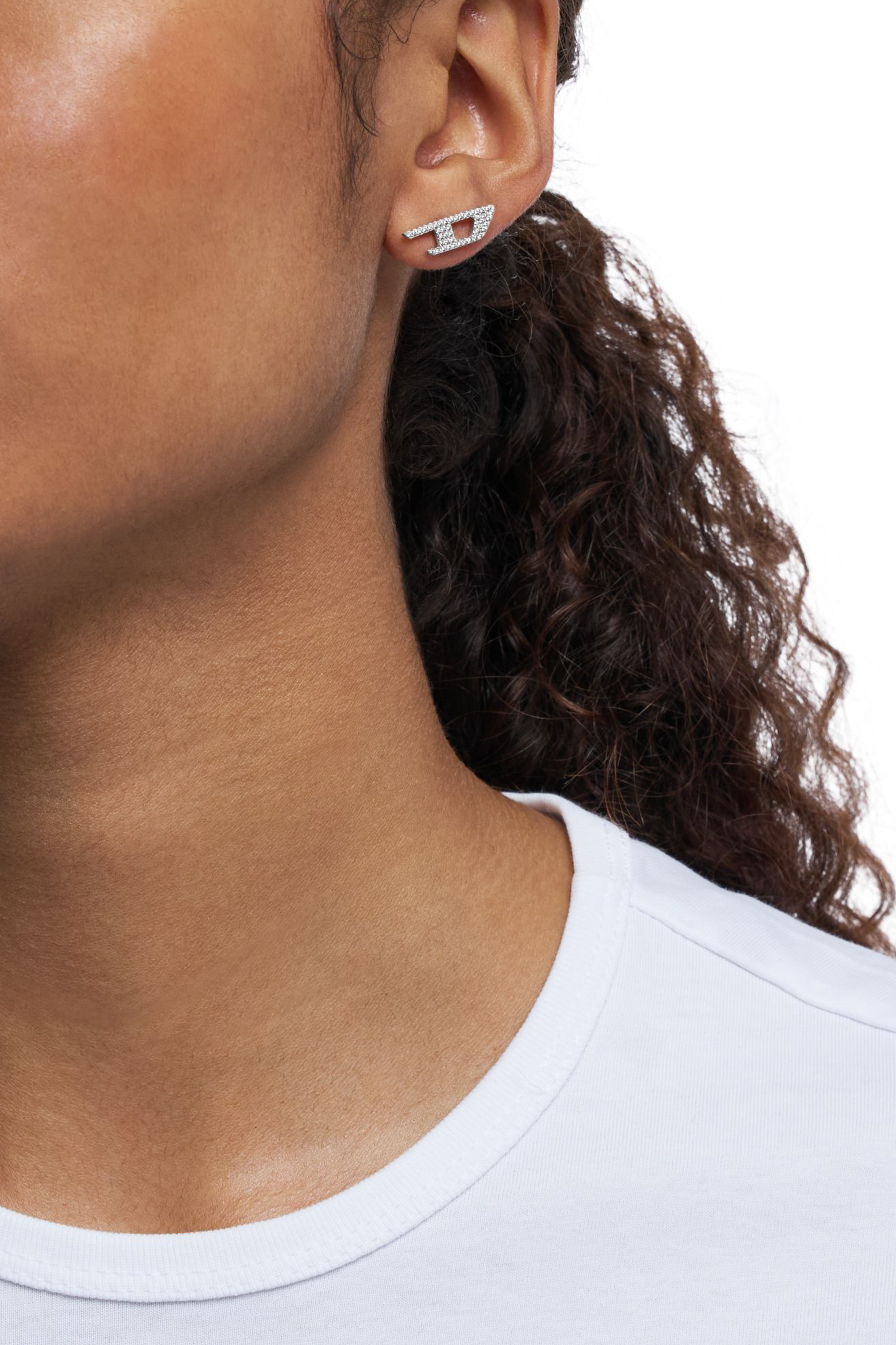 Diesel - DX1630040 JEWELLERY, Unisex's Stainless steel glitz stud earring in シルバー - 3