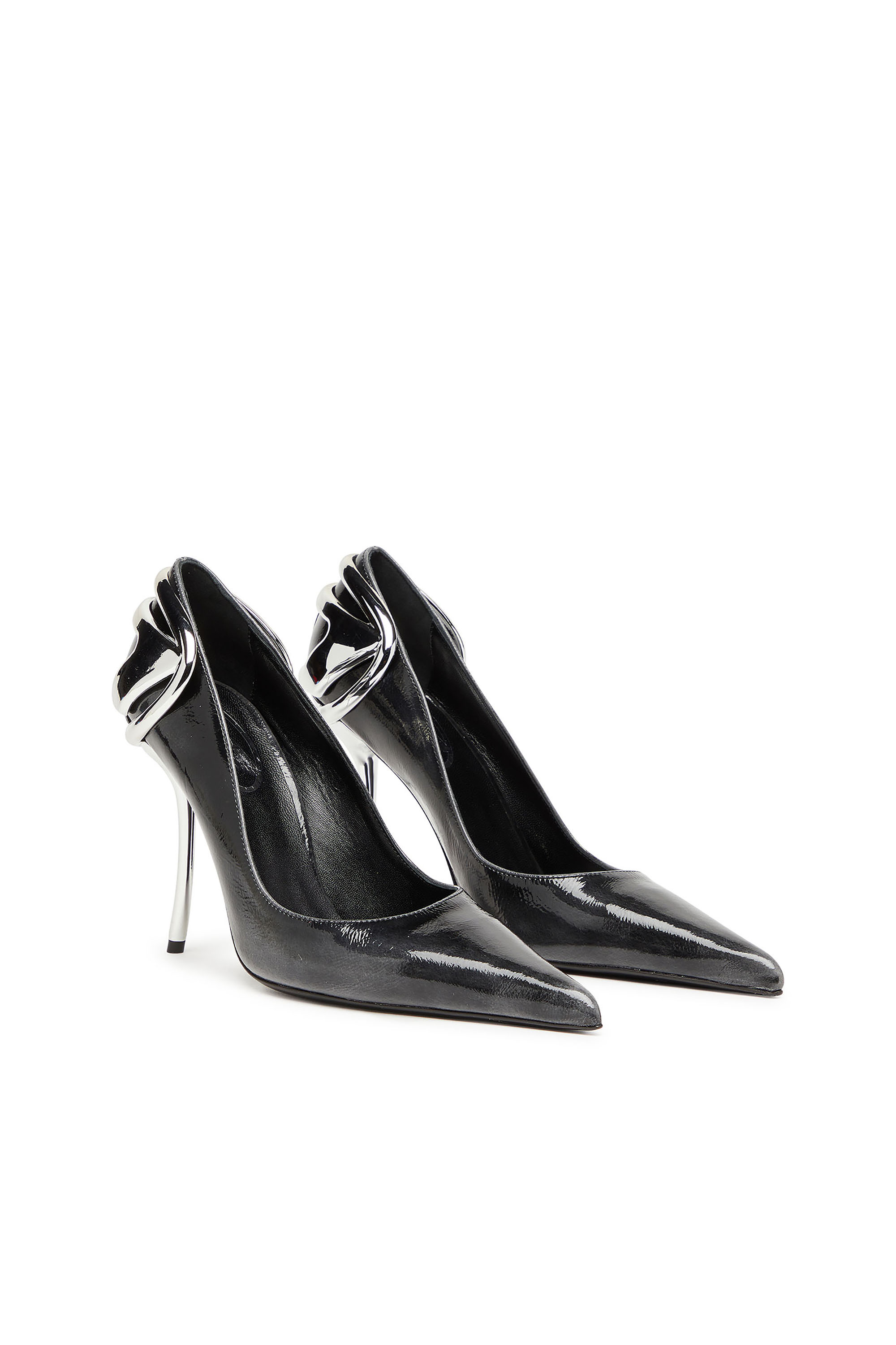 Diesel - D-TEN&HALF P, Female's D-Ten&Half-Pumps in patent pull-up leather in ブラック - 2