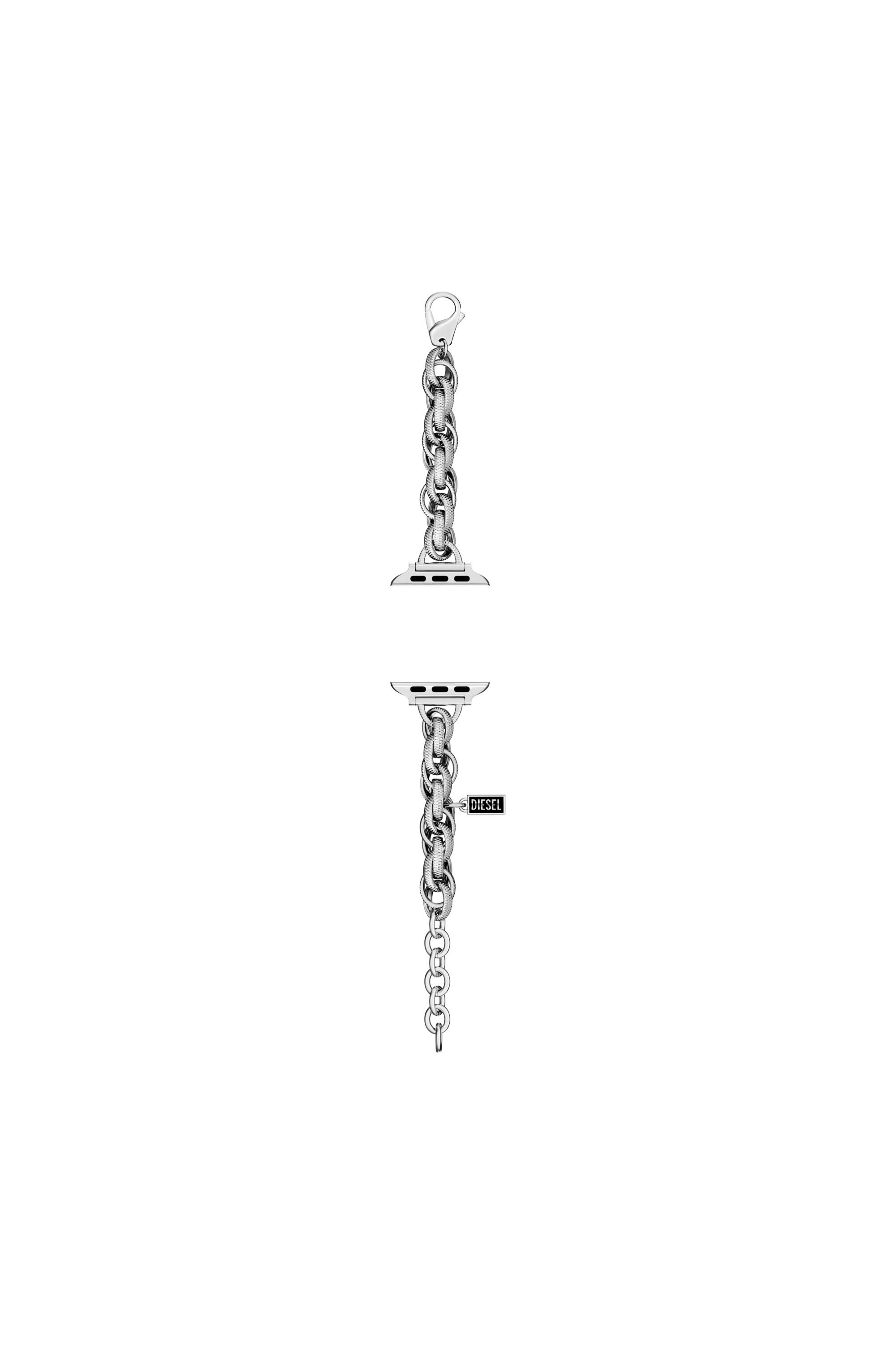 Diesel - DSS028 WATCH, Male's Stainless steel watch band for apple watch&reg;, 38-49mm in シルバー - 1