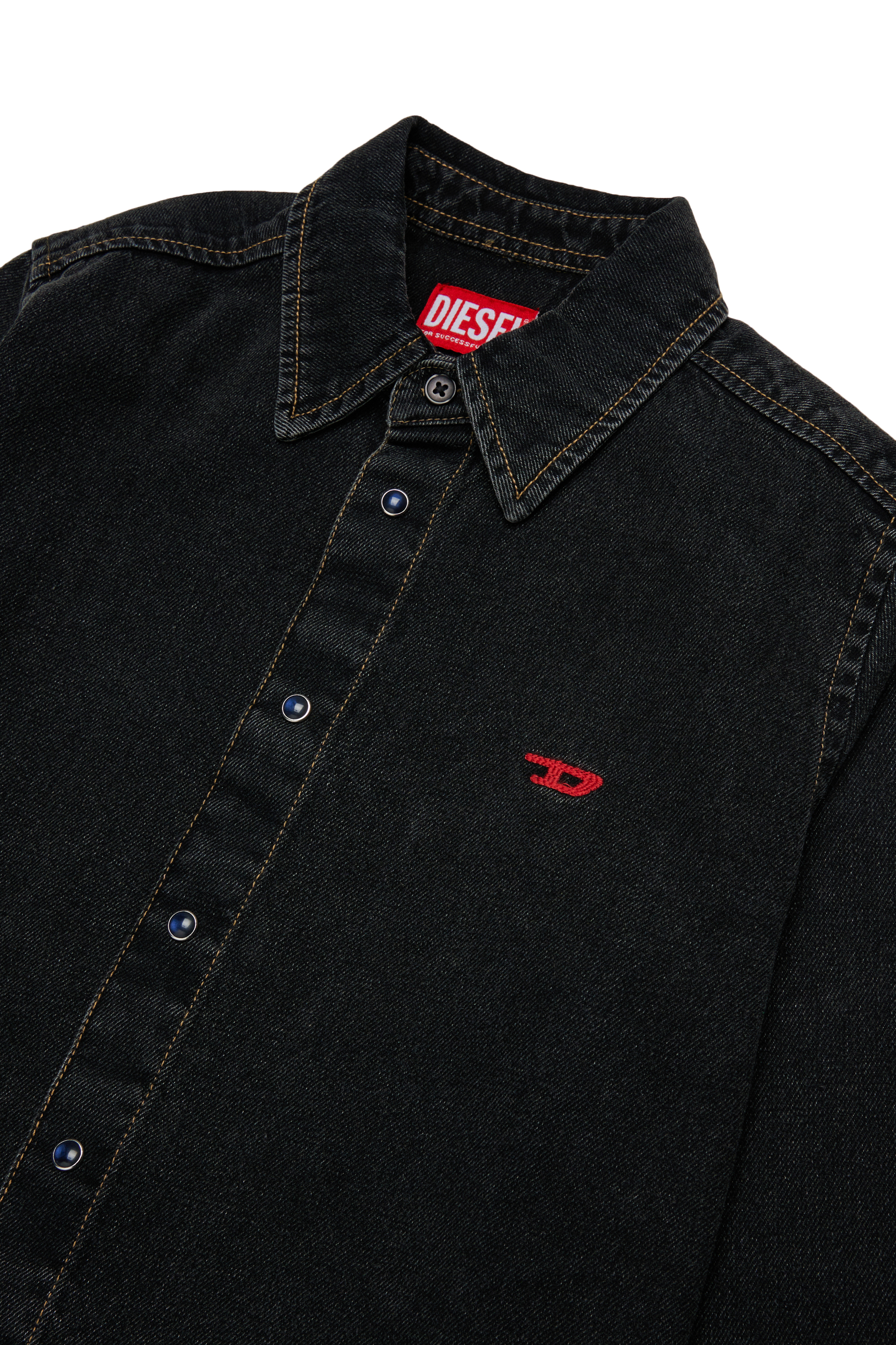 Diesel - CSIMPLY-OVER, Male's シャツ in ブラック/ダークグレー - 3