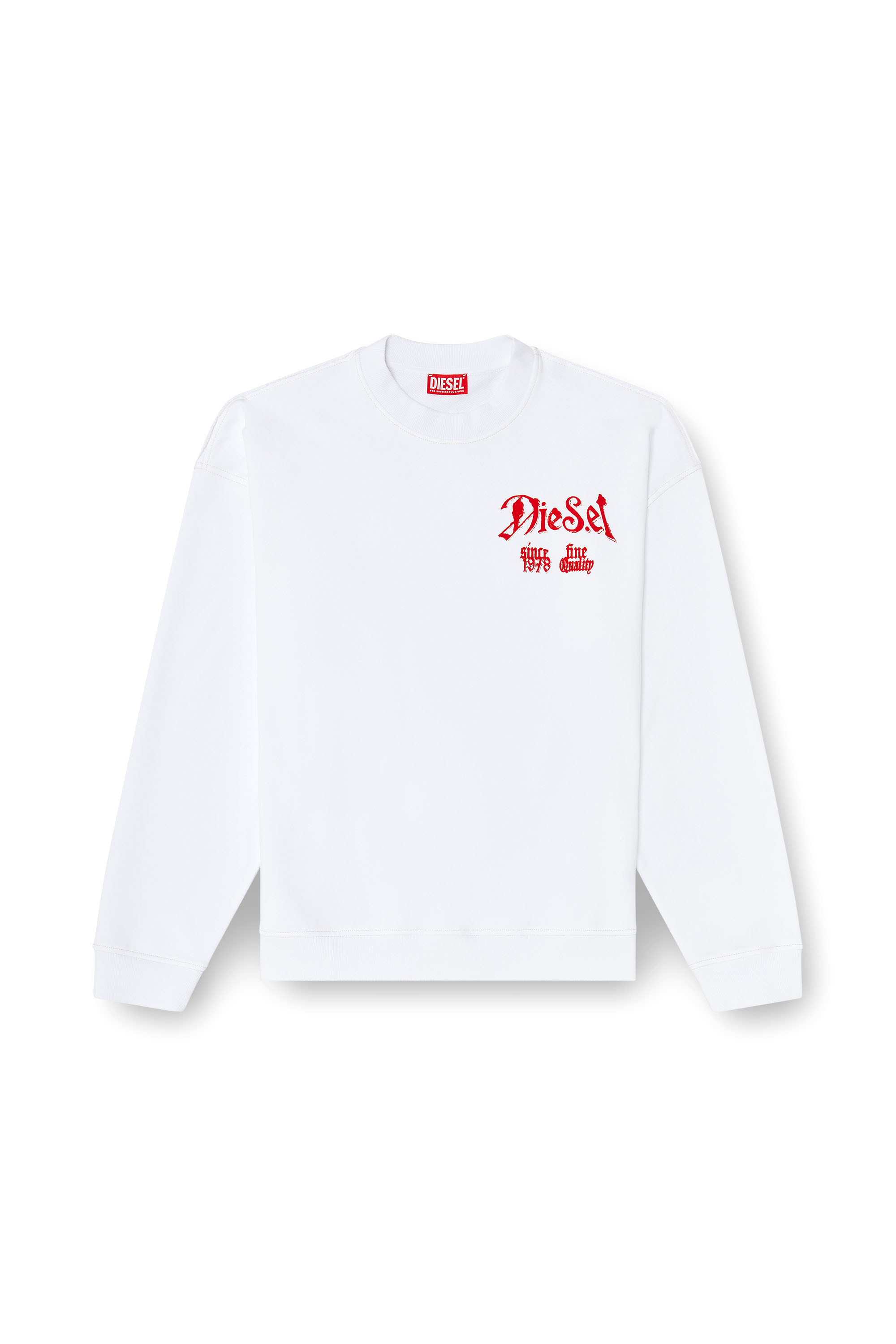 Diesel - S-BOXT-AA2, Male's プルオーバースウェット in ホワイト - 3