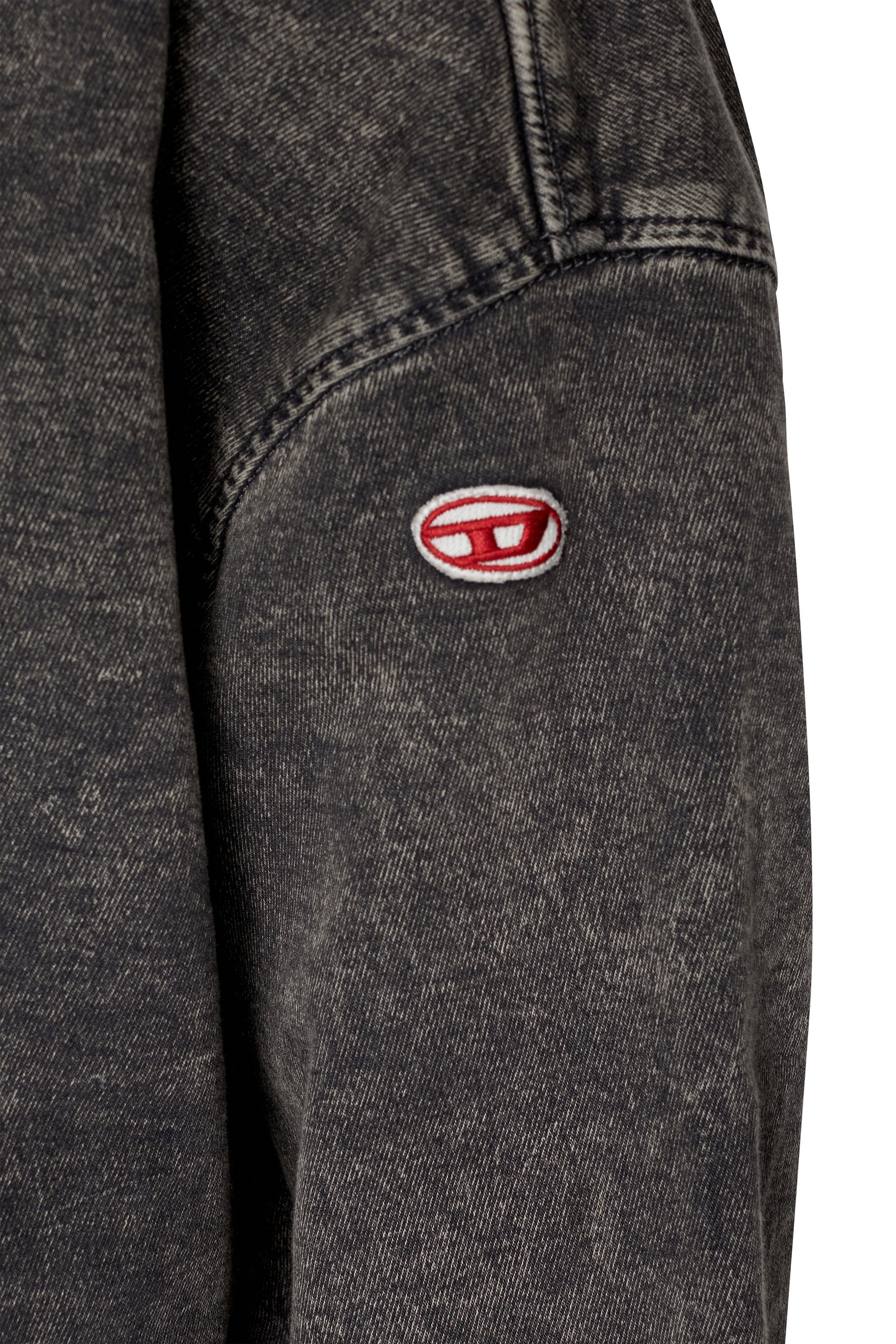 Diesel - D-KRIB TRACK DENIM SWEATSHIRT, ブラック/ダークグレー - Image 5