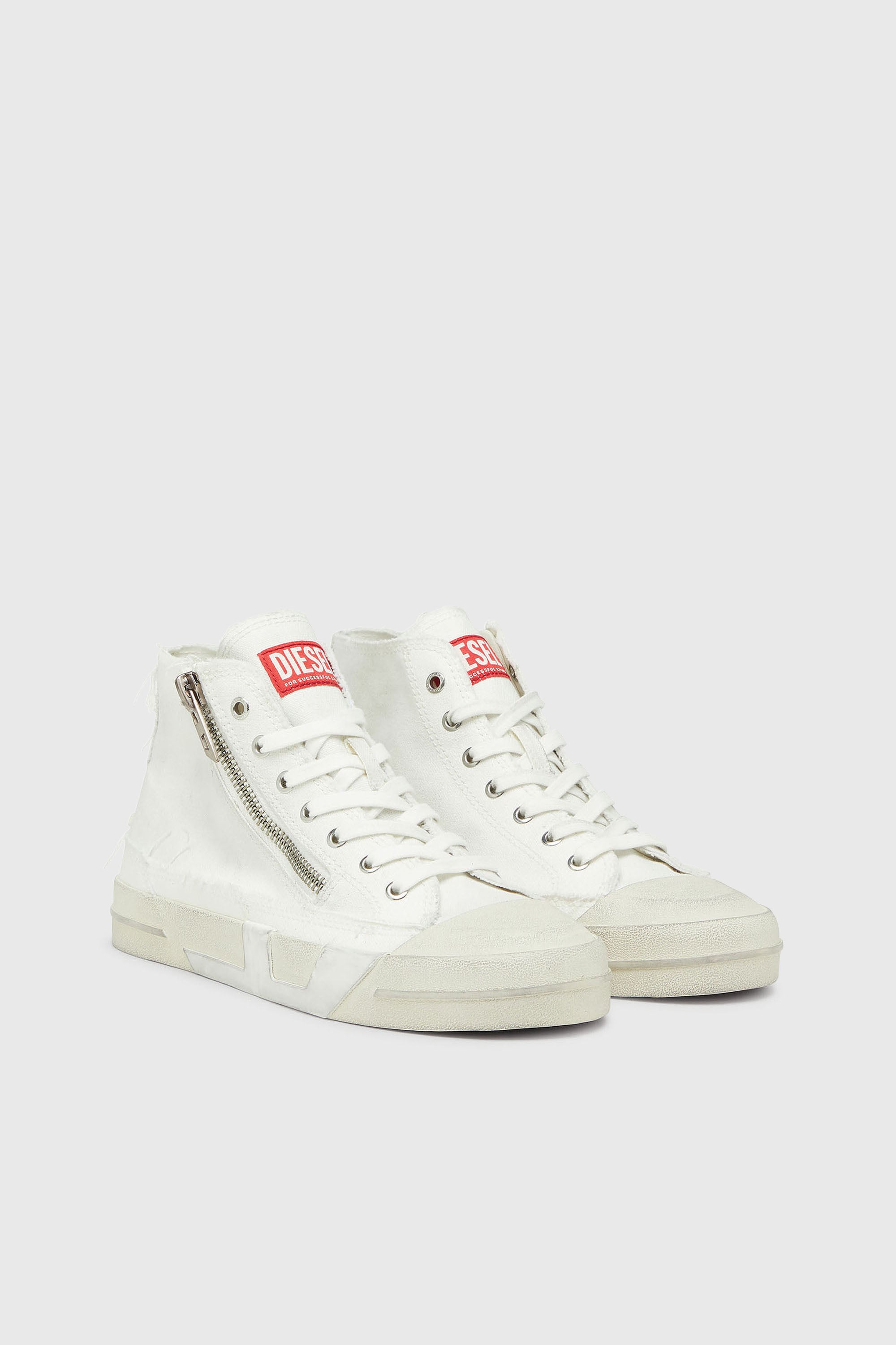 Diesel - S-D-VERSE ZIP MID II, Male's ミッドカットスニーカー in ホワイト - 2