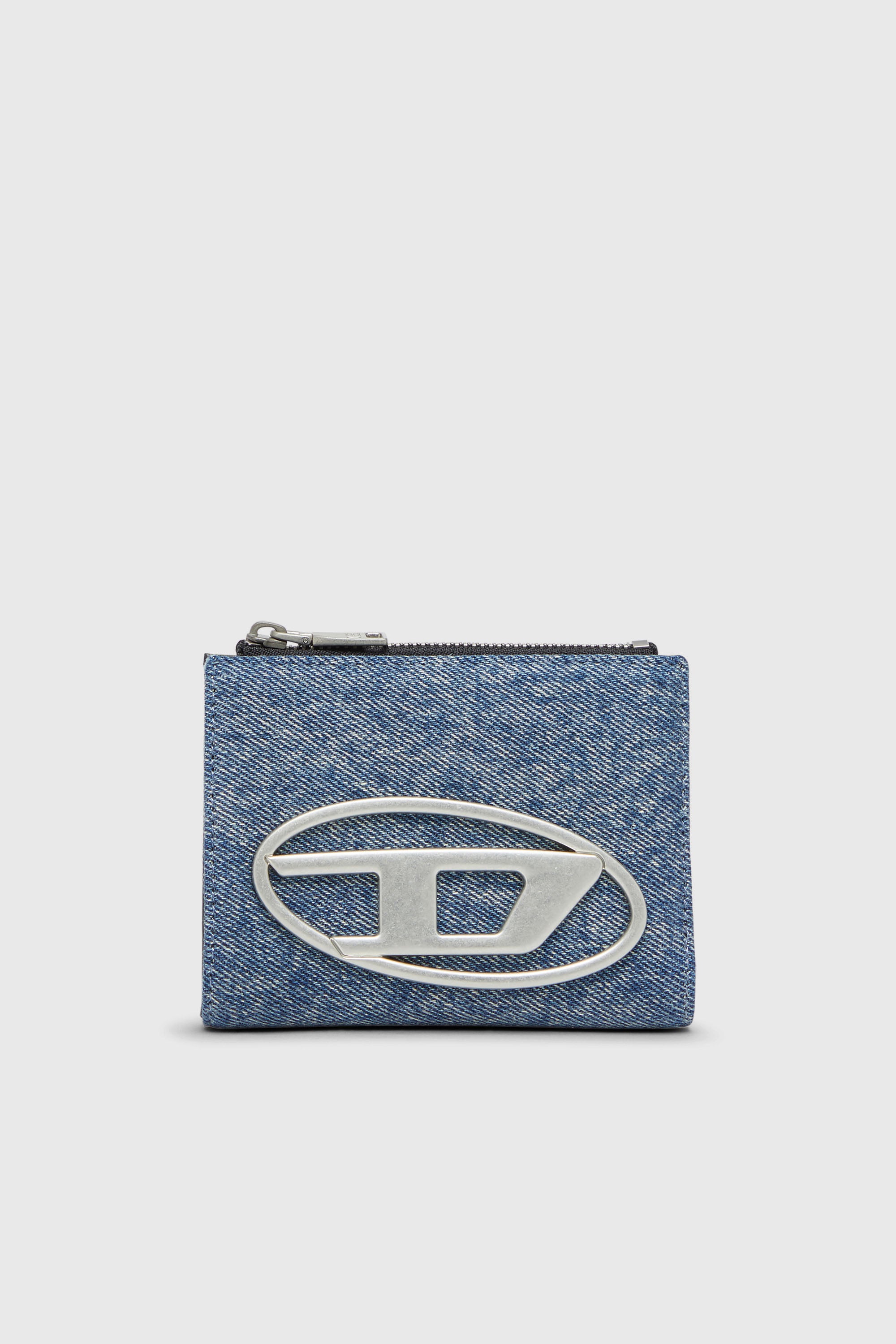Diesel - 1DR BI-FOLD ZIP II, Female's 二つ折りウォレット in ブルー - 1