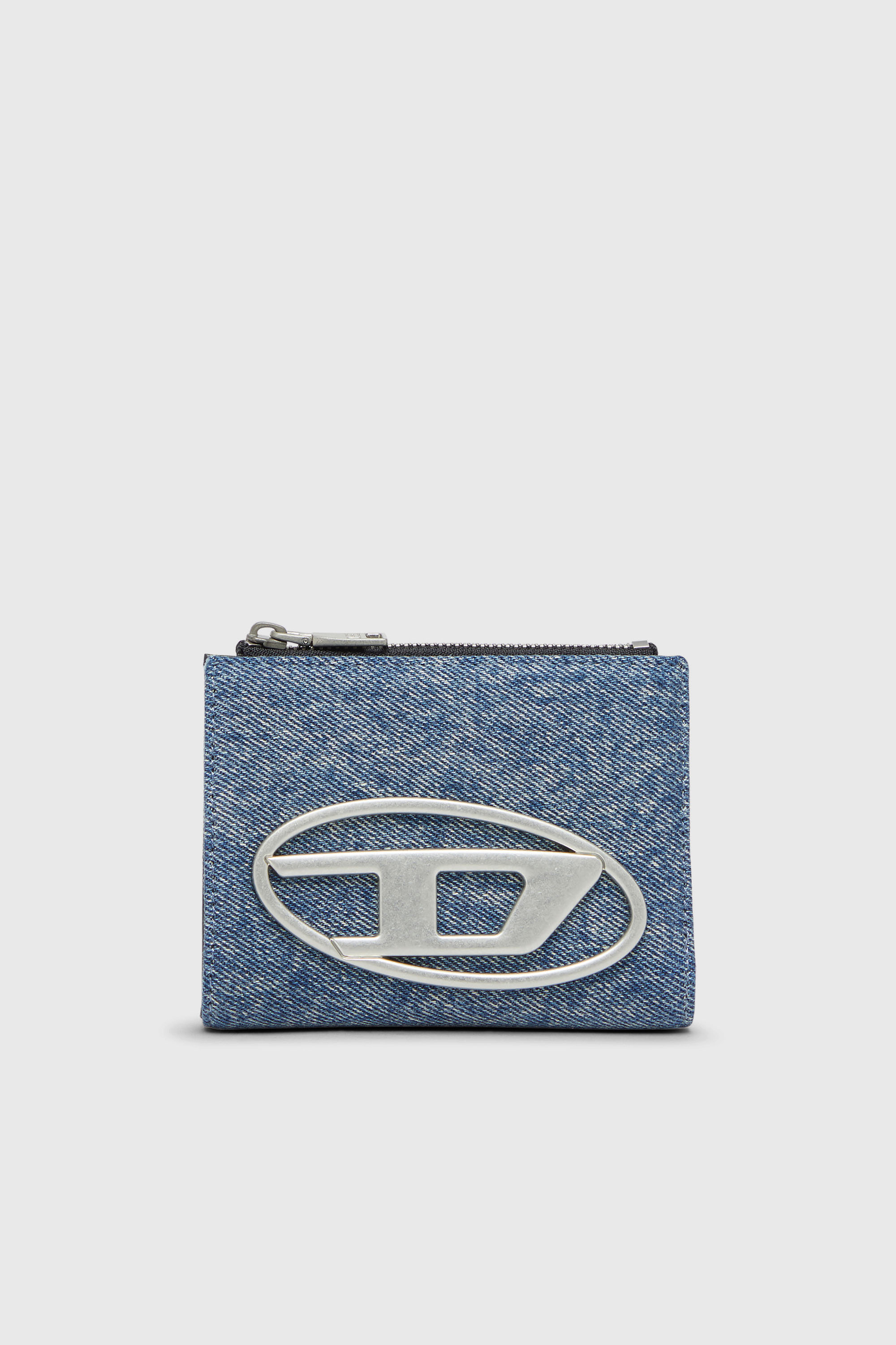 Diesel - 1DR BI-FOLD ZIP II, Female's 二つ折りウォレット in ブルー - 1