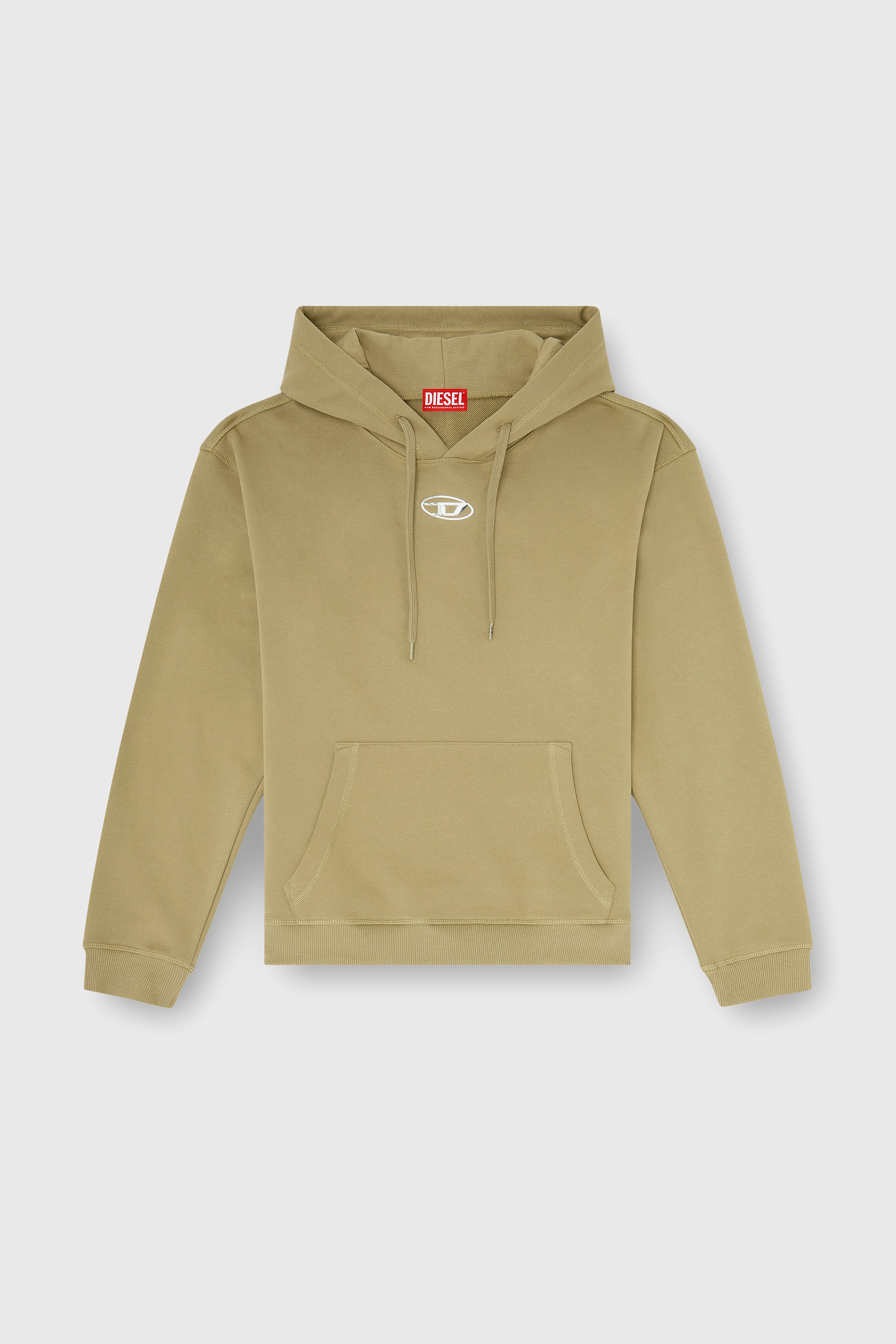 Diesel - S-NORM-HOOD-IOD, Male's プルオーバーパーカー in オリーブグリーン - 2