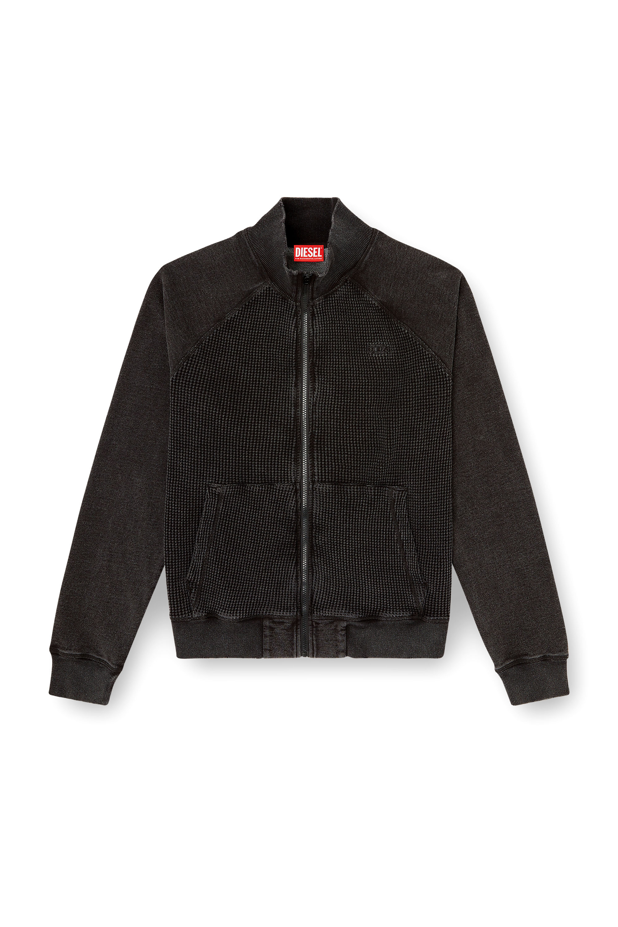 Diesel - S-WAFY-ZIP-RAG, Male's ジップアップジャケット in ダークグレー - 3