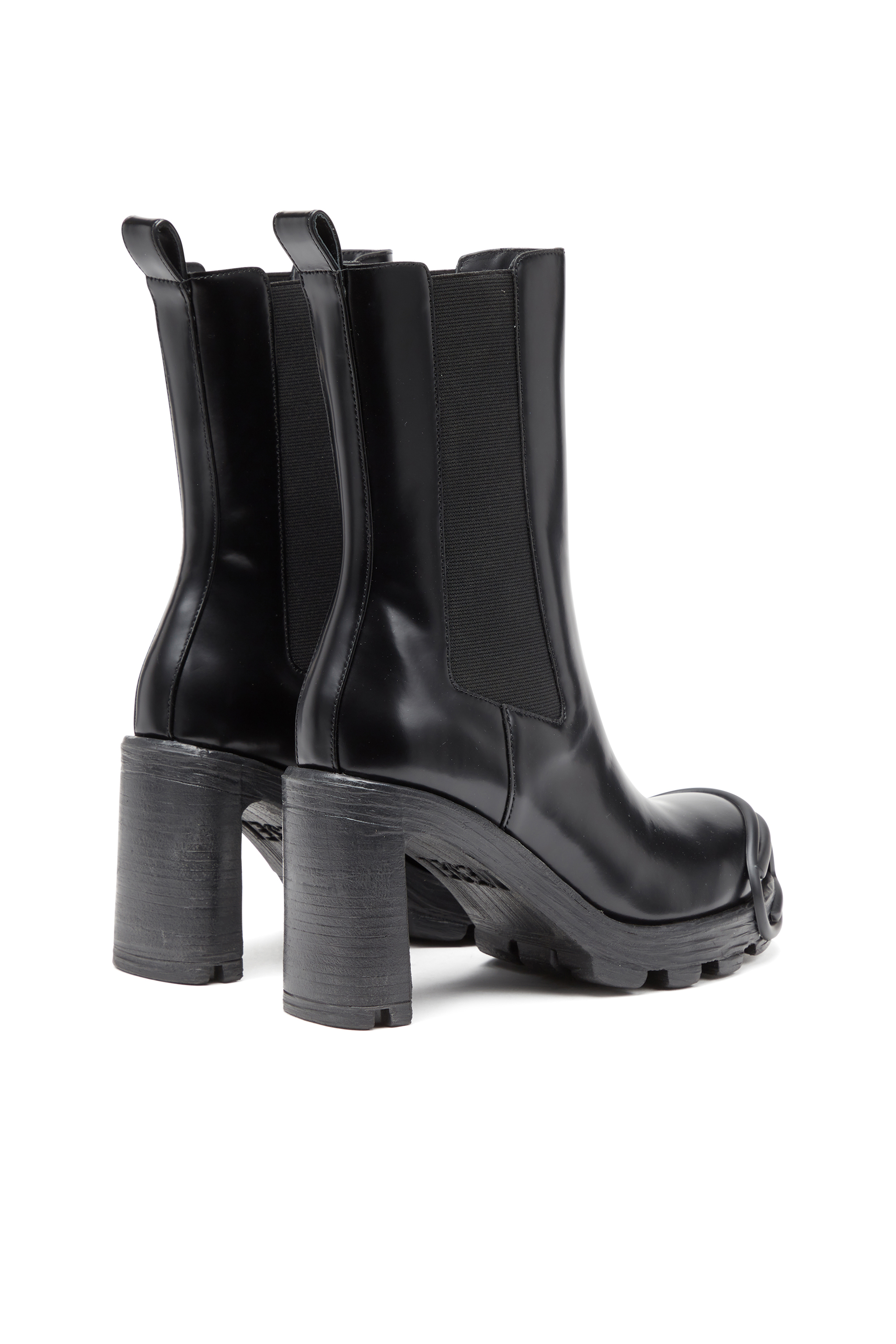 Diesel - D-HAMMER CH D W, Female's D-Hammer-High-heel boots with Oval D plaque in ブラック - 3