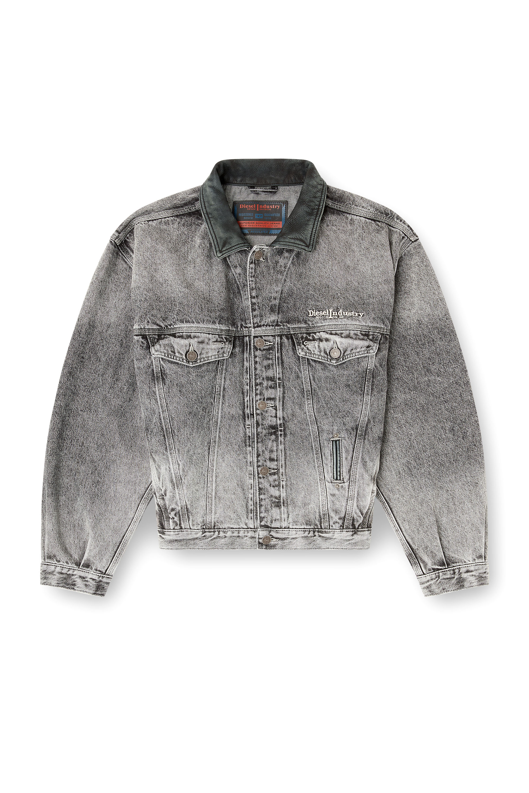 Diesel - D-DENVER-S, Unisex's デニムジャケット in グレー - 2