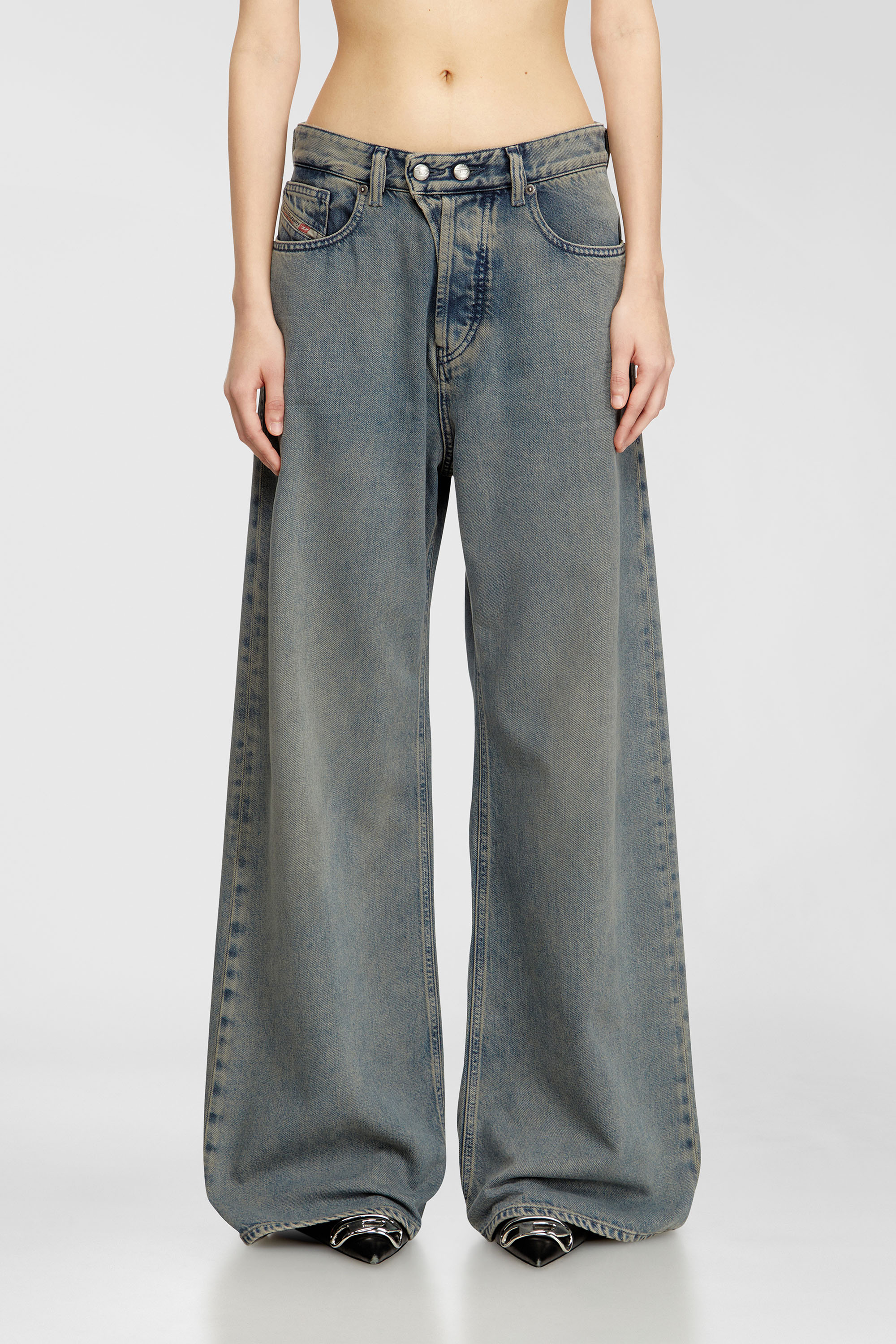 Diesel - Female's Relaxed Jeans 1996 D-Sire 09N24, ミディアムブルー - 2