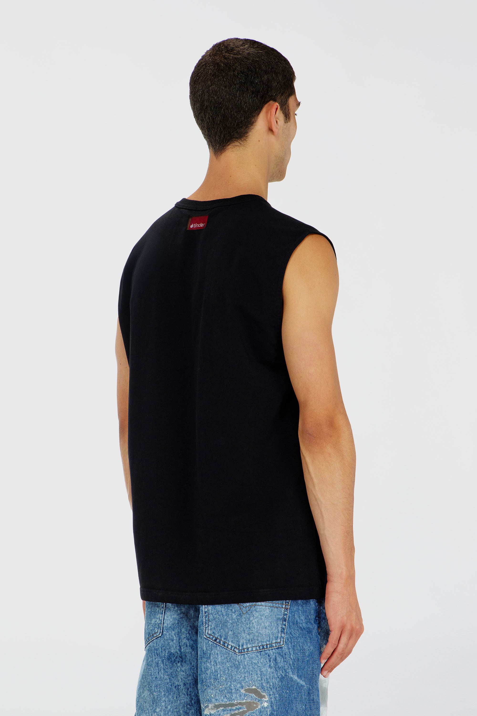 Diesel - PR-T-NORM-BISC-MATI-R, Unisex's Tank top with For Successful Loving logo in ブラック - 4