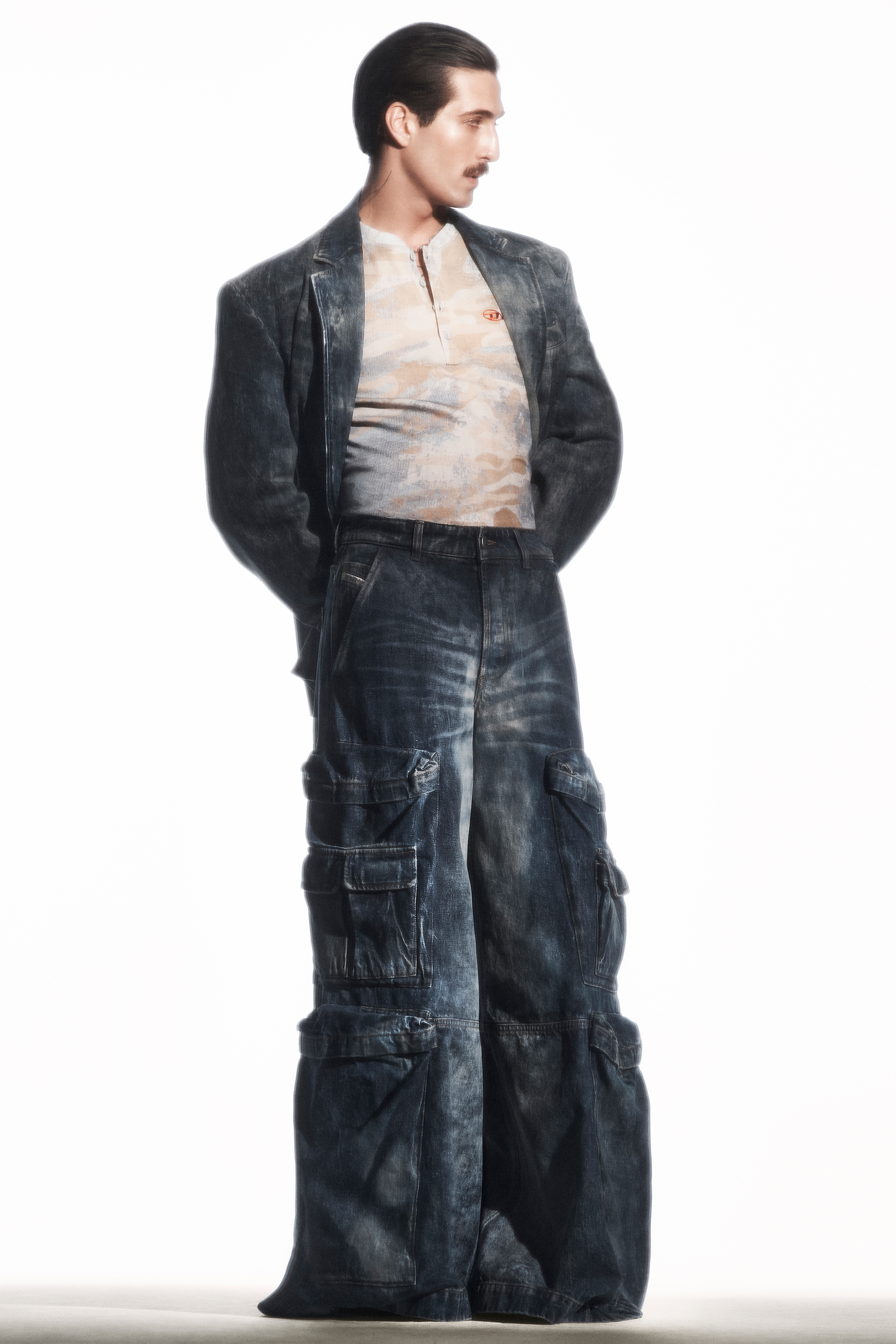 Diesel - D-OVER-DD, Unisex's Blazer in hand-treated dirty denim in ダークブルー - 6