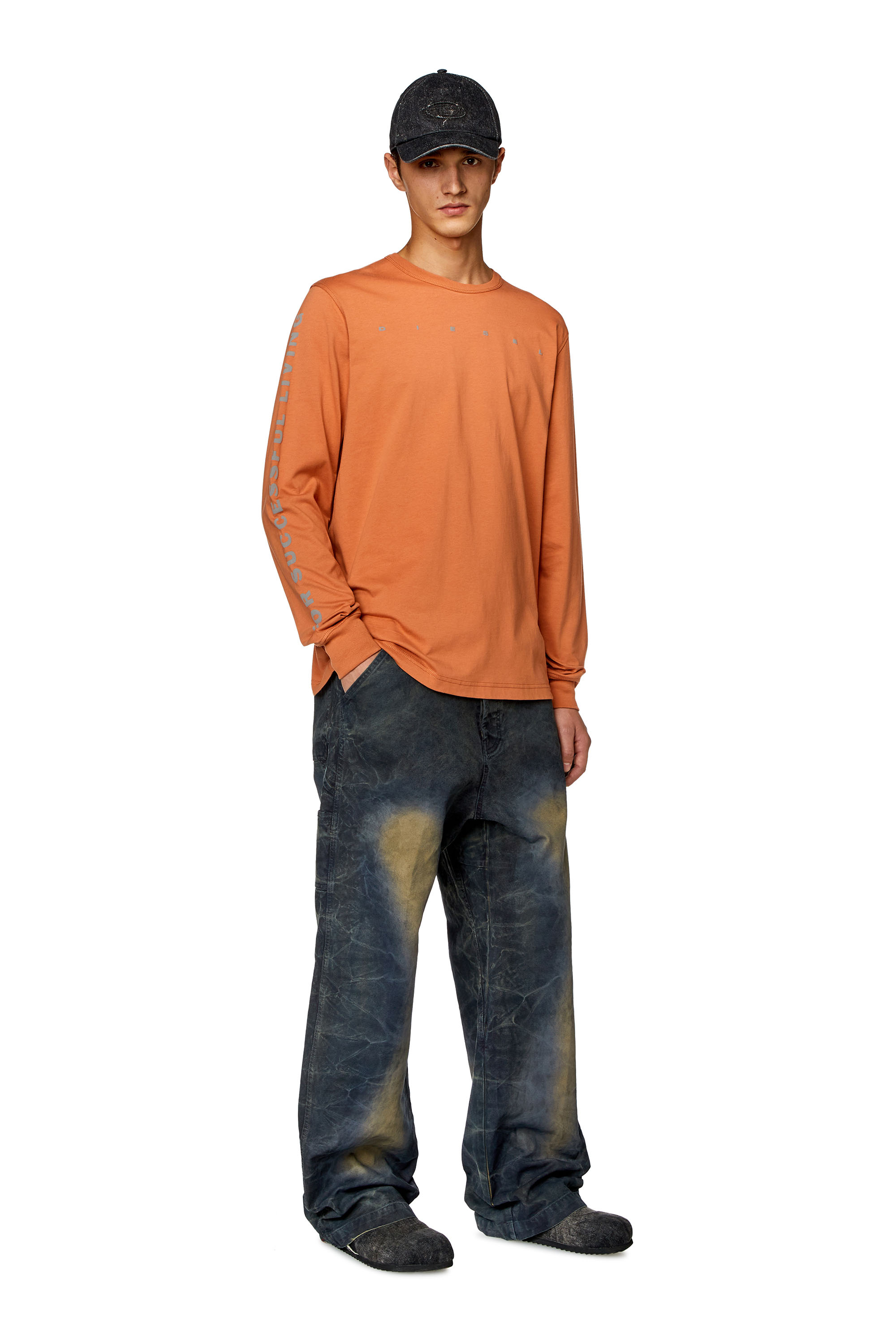 Diesel - T-JUST-LS-N7, オレンジ - Image 4