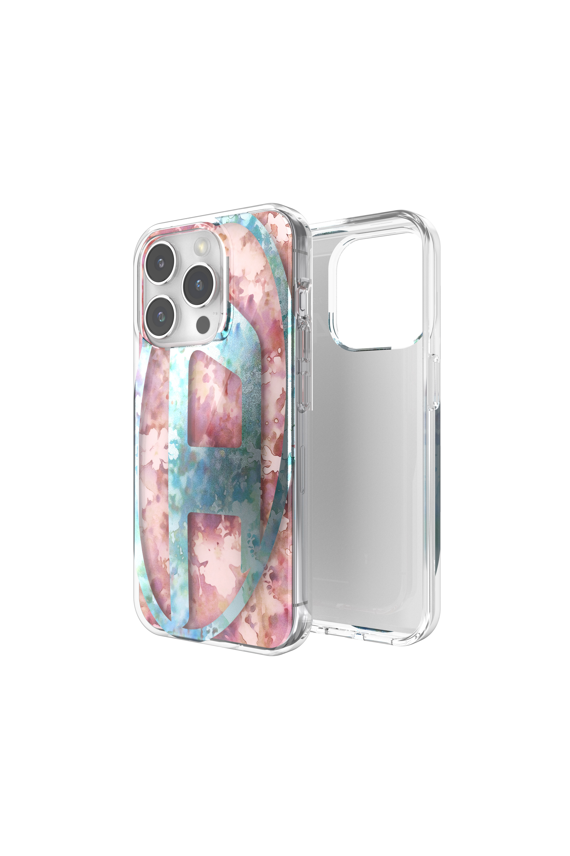 Diesel - 60060 AOP CASE, Unisex's iPhone 15 Pro in ブルー/ピンク - 1