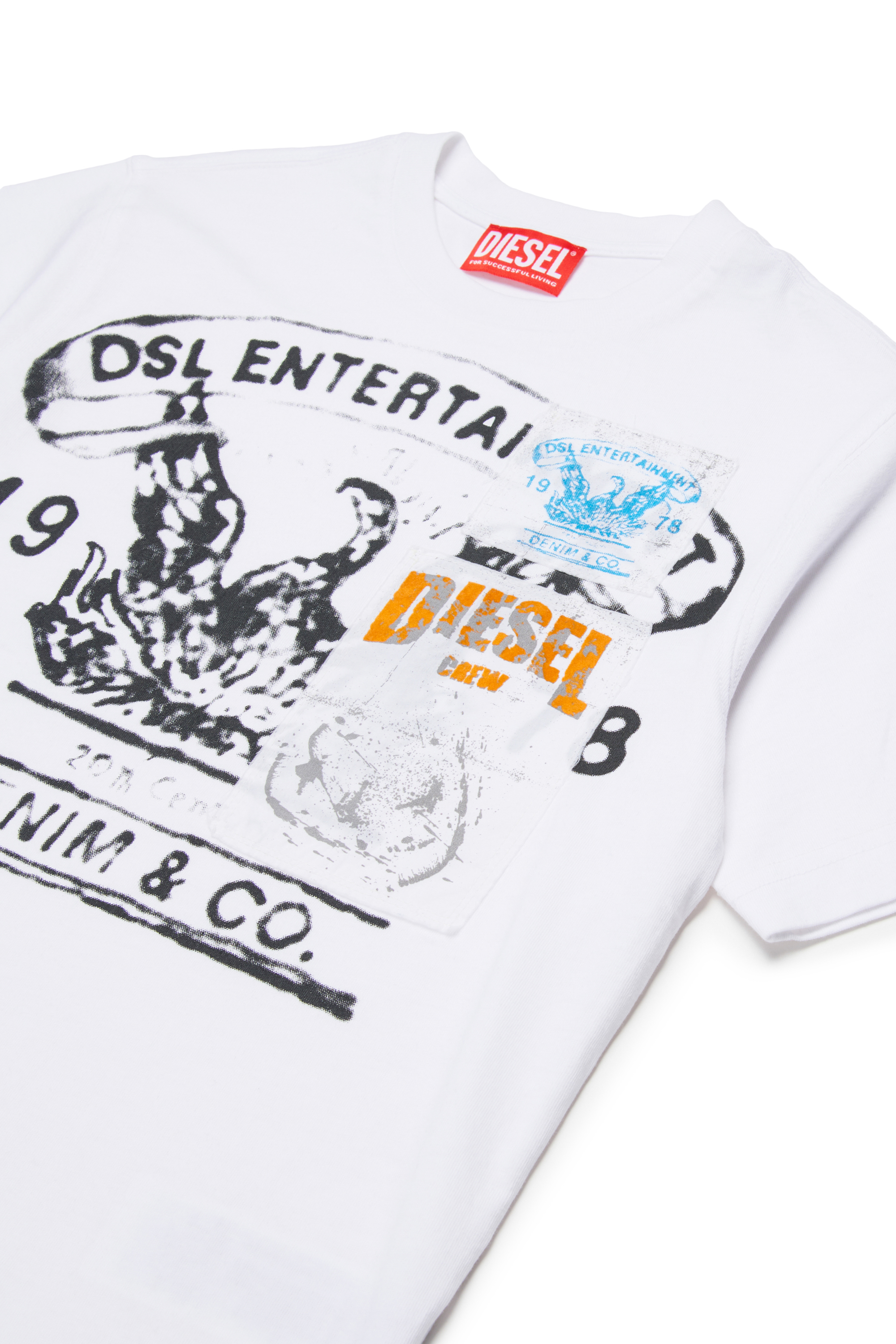 Diesel - TDERSIM OVER, Male's Tシャツ in ホワイト - 3