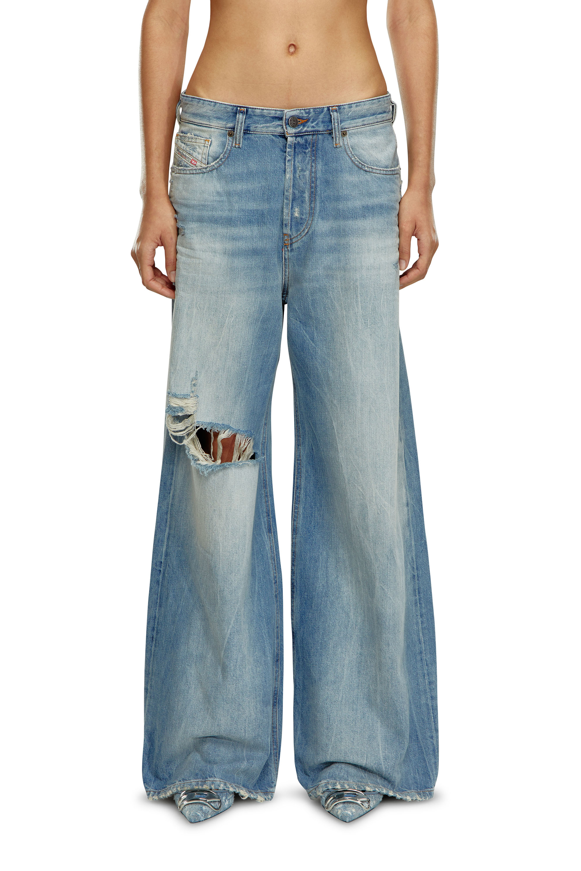 Diesel - Female's Relaxed Jeans 1996 D-Sire 09H58, ライトブルー - 2