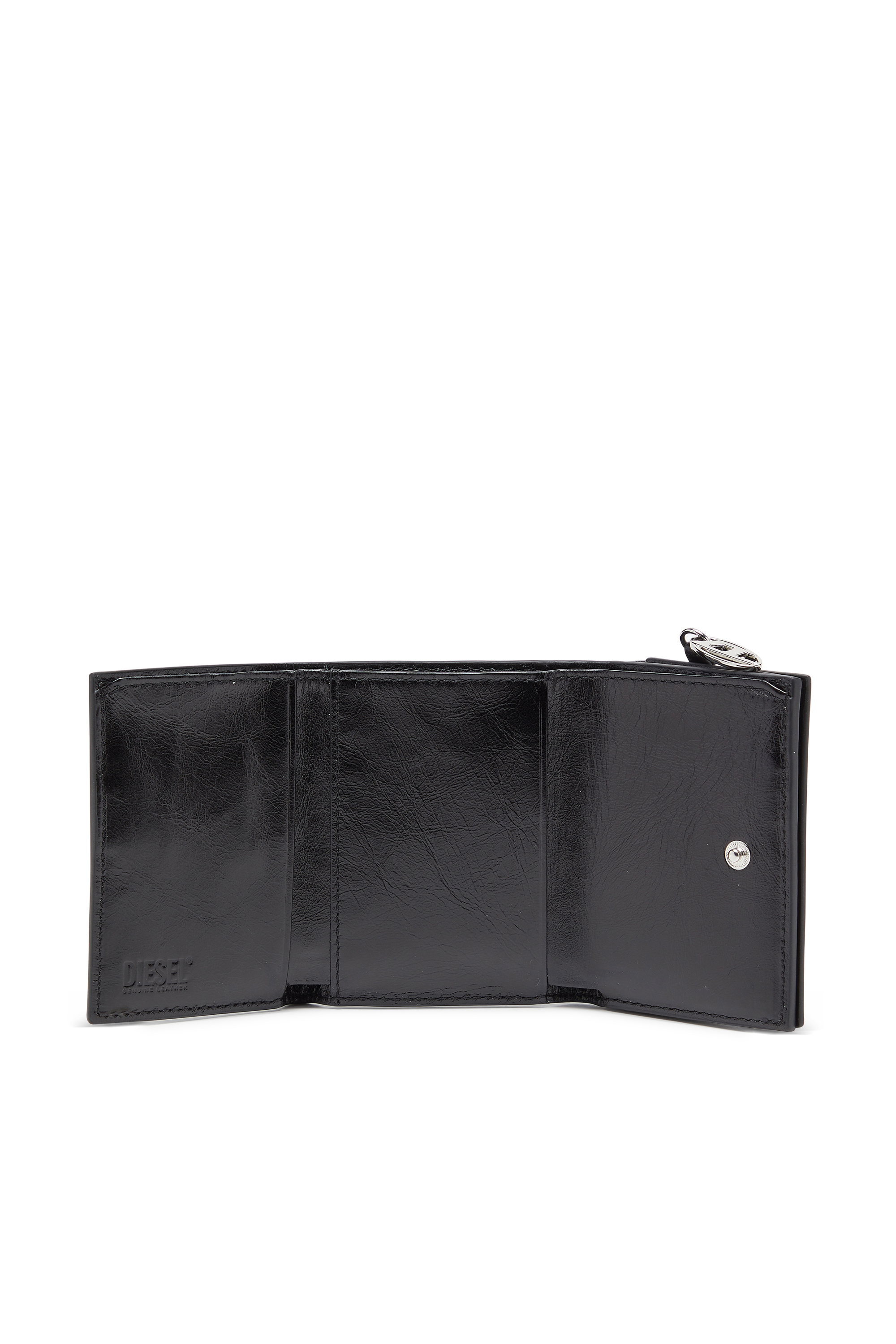 Diesel - OVAL-D TRI FOLD ZIP COIN XS II, Female's 三つ折りウォレット in ブラック - 3