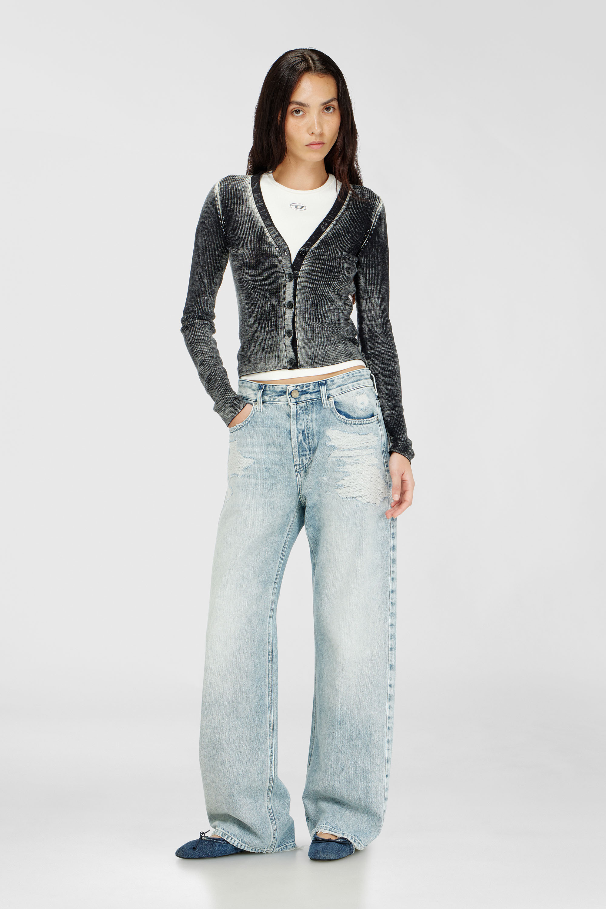 Diesel - Female's Relaxed Jeans 1990 D-Waigee 09R51, ライトブルー - 1