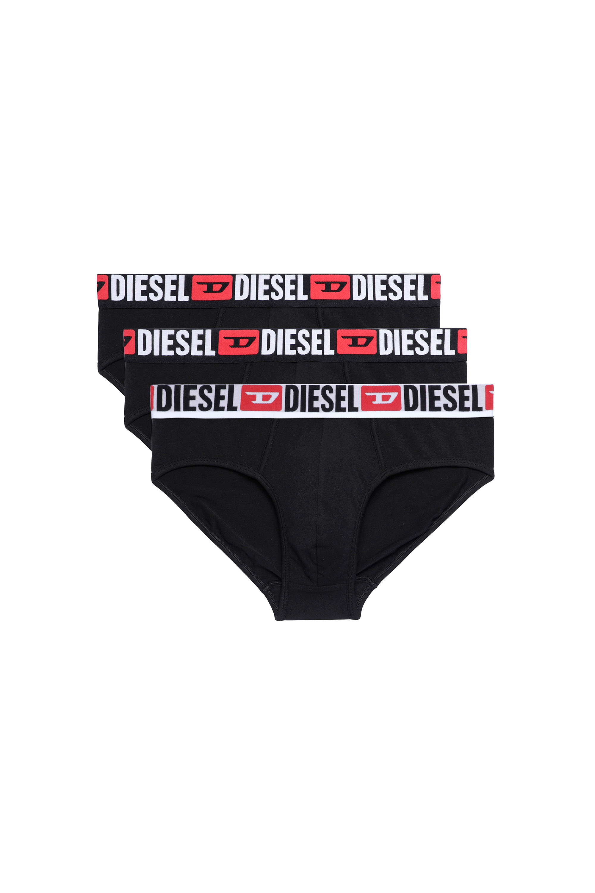 Diesel - UMBR-ANDRETHREEPACK, Male's アンダーウェアブリーフ3枚セット in ブラック/ホワイト - 2