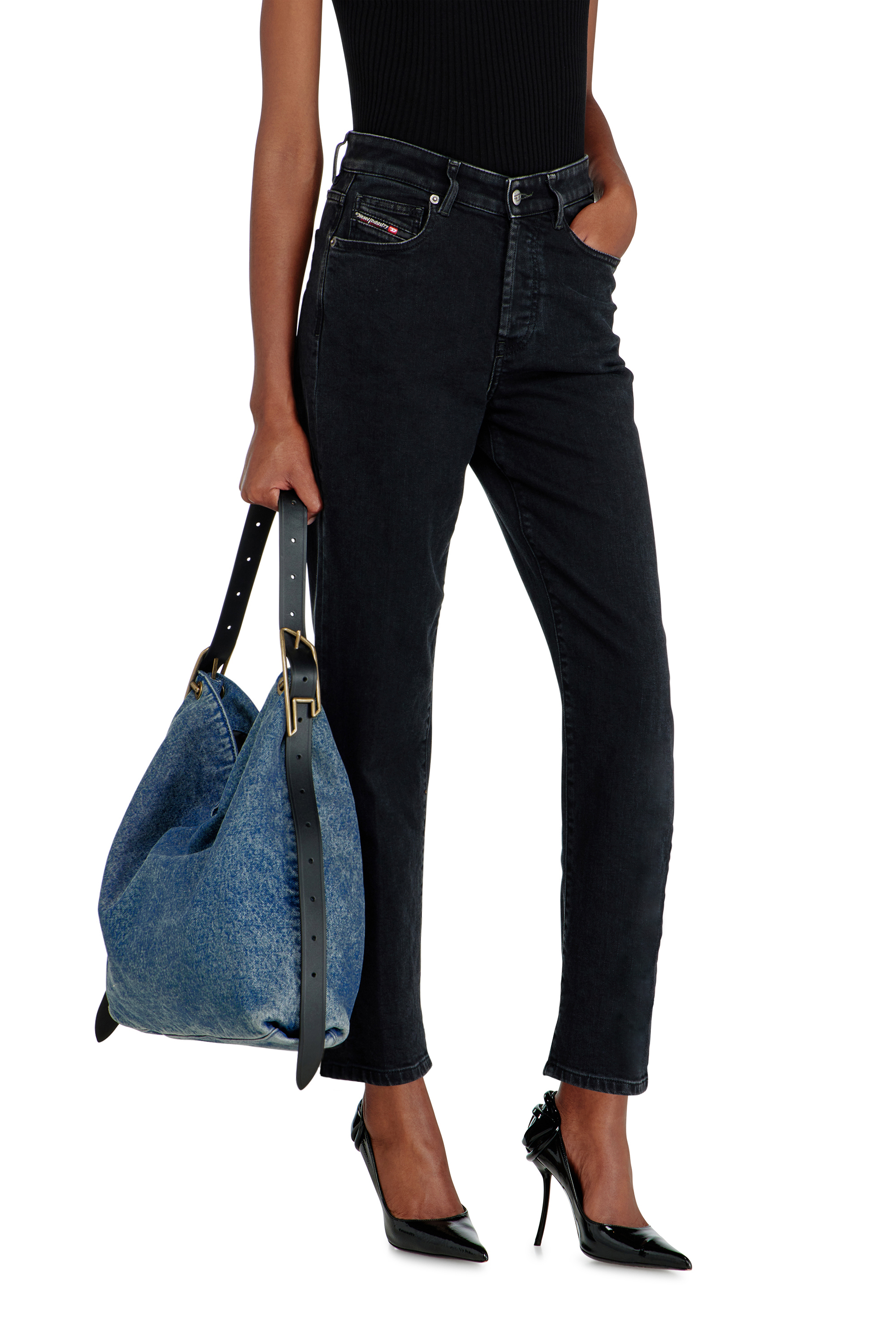 Diesel - Female's Regular Jeans 1981 D-Went 09N89, ブラック/ダークグレー - 7