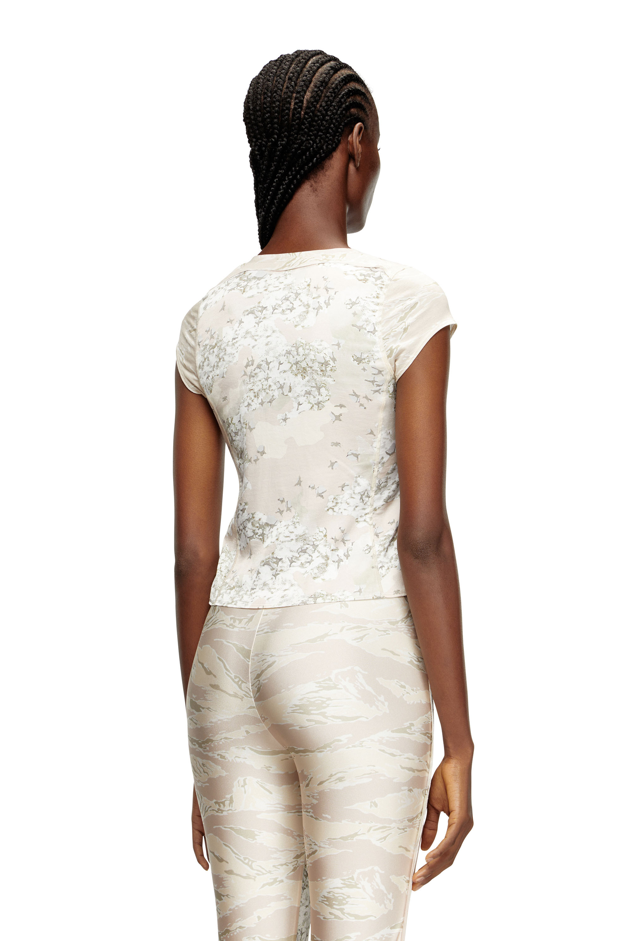 Diesel - T-AFRYMY, Female's 半袖トップ in ベージュ - 4