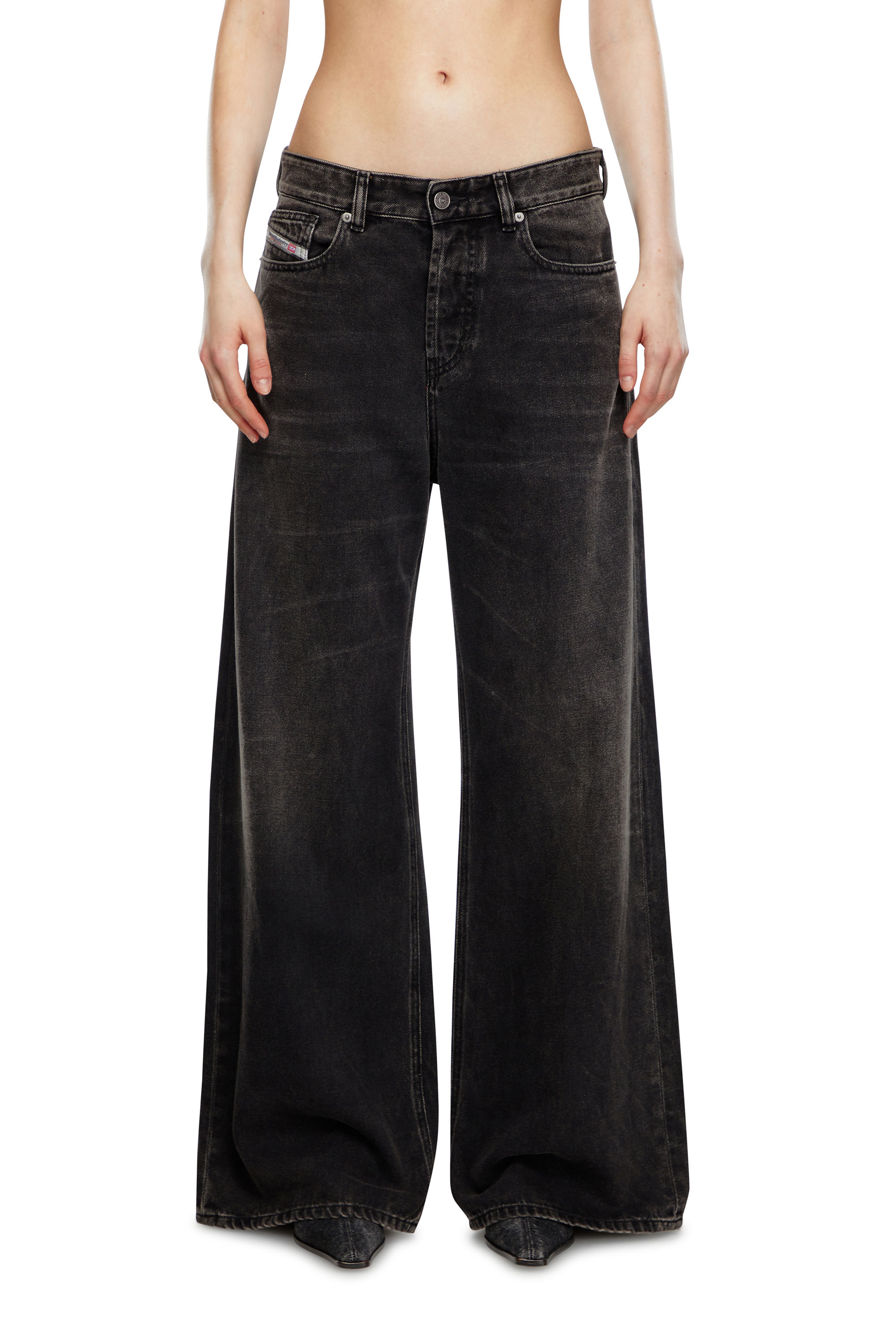 Diesel - Female's Relaxed Jeans 1996 D-Sire 09J96, ブラック/ダークグレー - 1