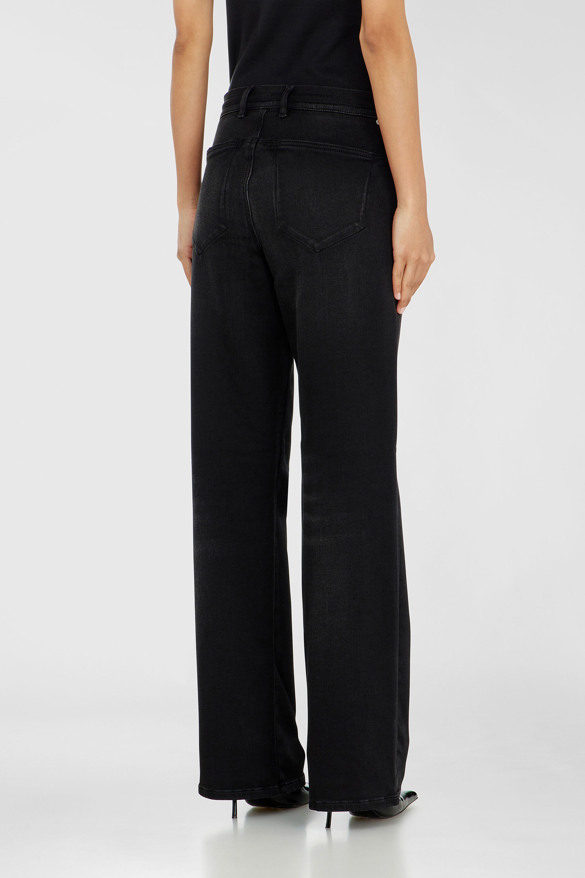 Diesel - Female's Regular 2071 D-Meel Joggjeans&reg; 09P90, ブラック/ダークグレー - 3