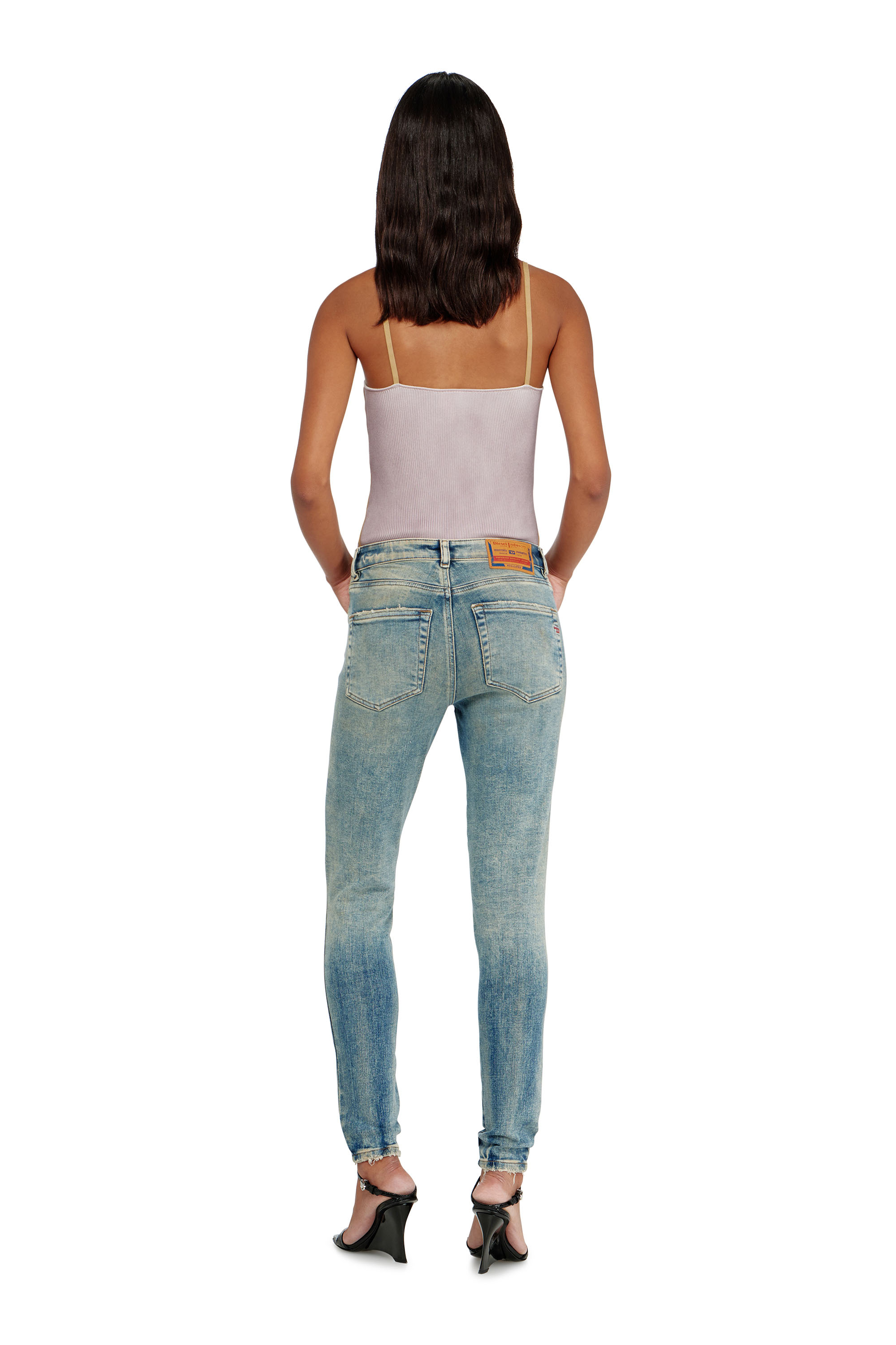 Diesel - Female's Skinny Jeans 2017 Slandy 09P73, ミディアムブルー - 3