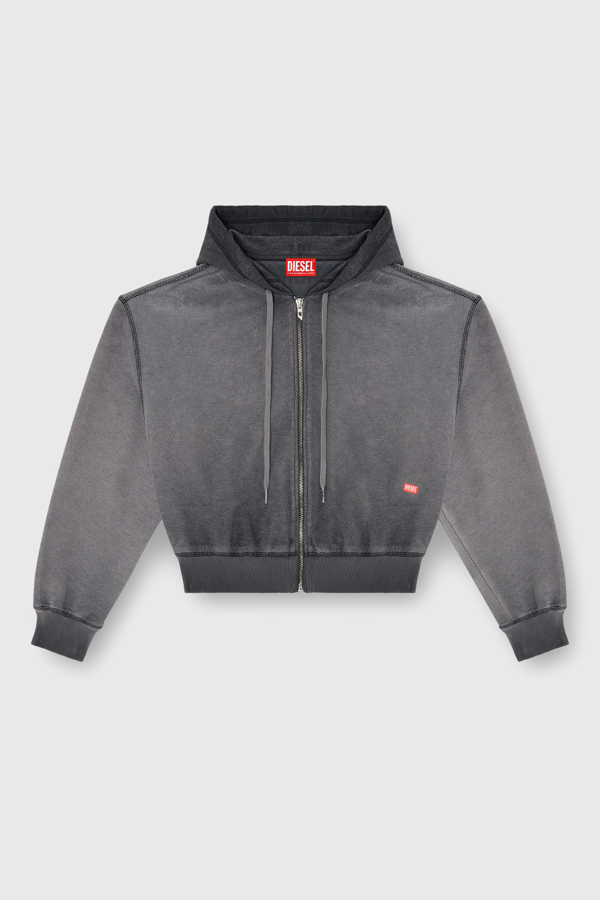 Diesel - F-SUNNY-HOOD-ZIP, Female's ジップアップパーカー in グレー - 2