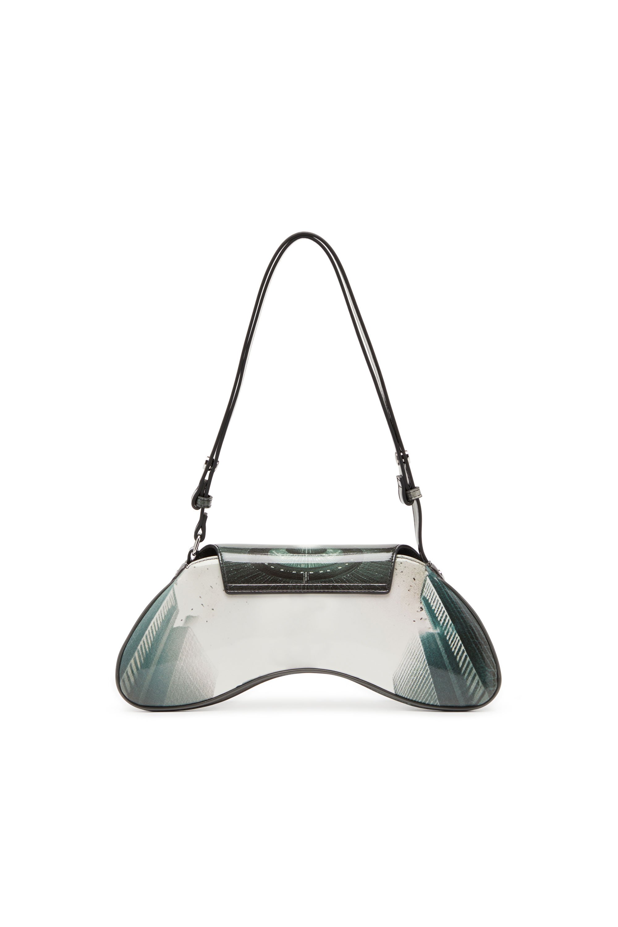 Diesel - PLAY CROSSBODY, Female's Play-Shoulder bag in printed glossy PU in ダークグレー - 2