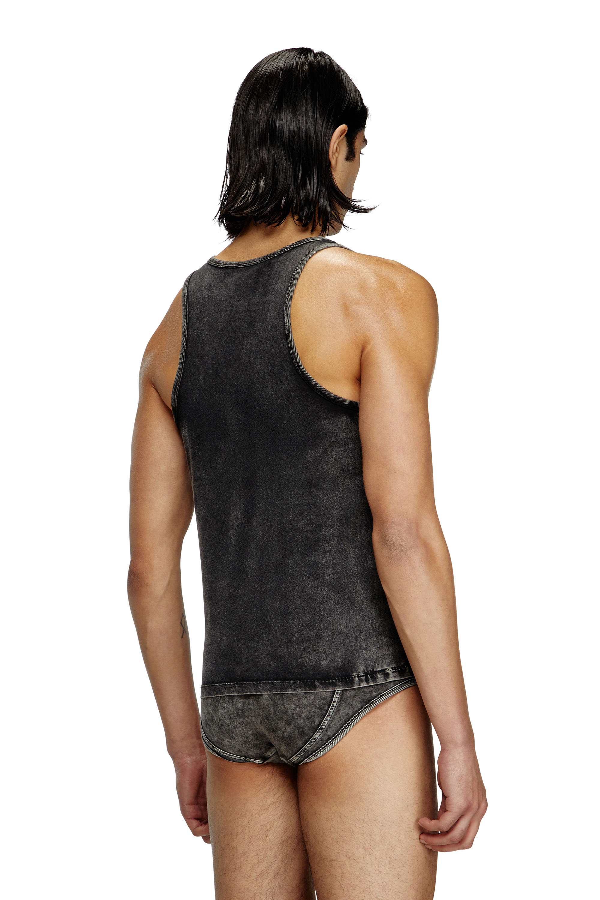 Diesel - WALTY-DNM, Male's Denim-effect tank top in ブラック - 3