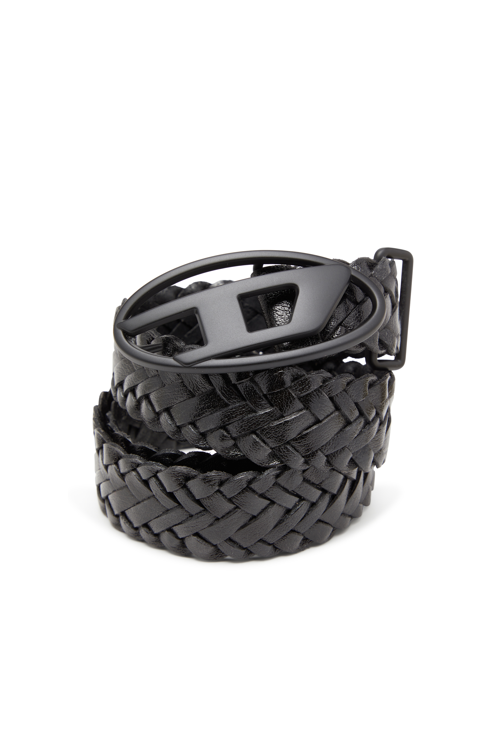 Diesel - B-1DR BRAIDERED, Unisex's 4 cm braided leather belt in ブラック - 3