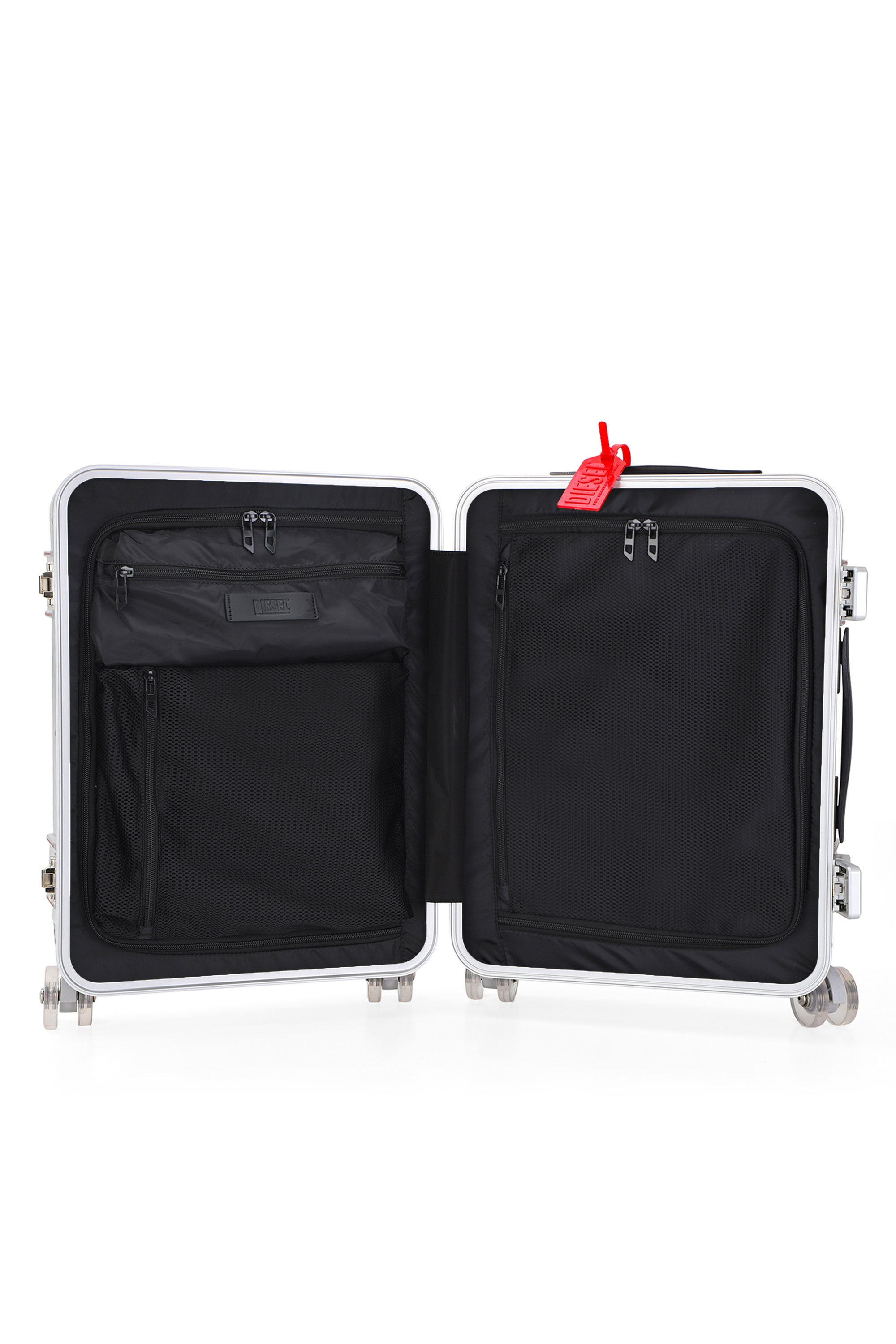 Diesel - DIESEL PC STRONG IMAGE TROLLEY- DSL003, Unisex's Rugged carry‑on suitcase 20" in シルバー - 4